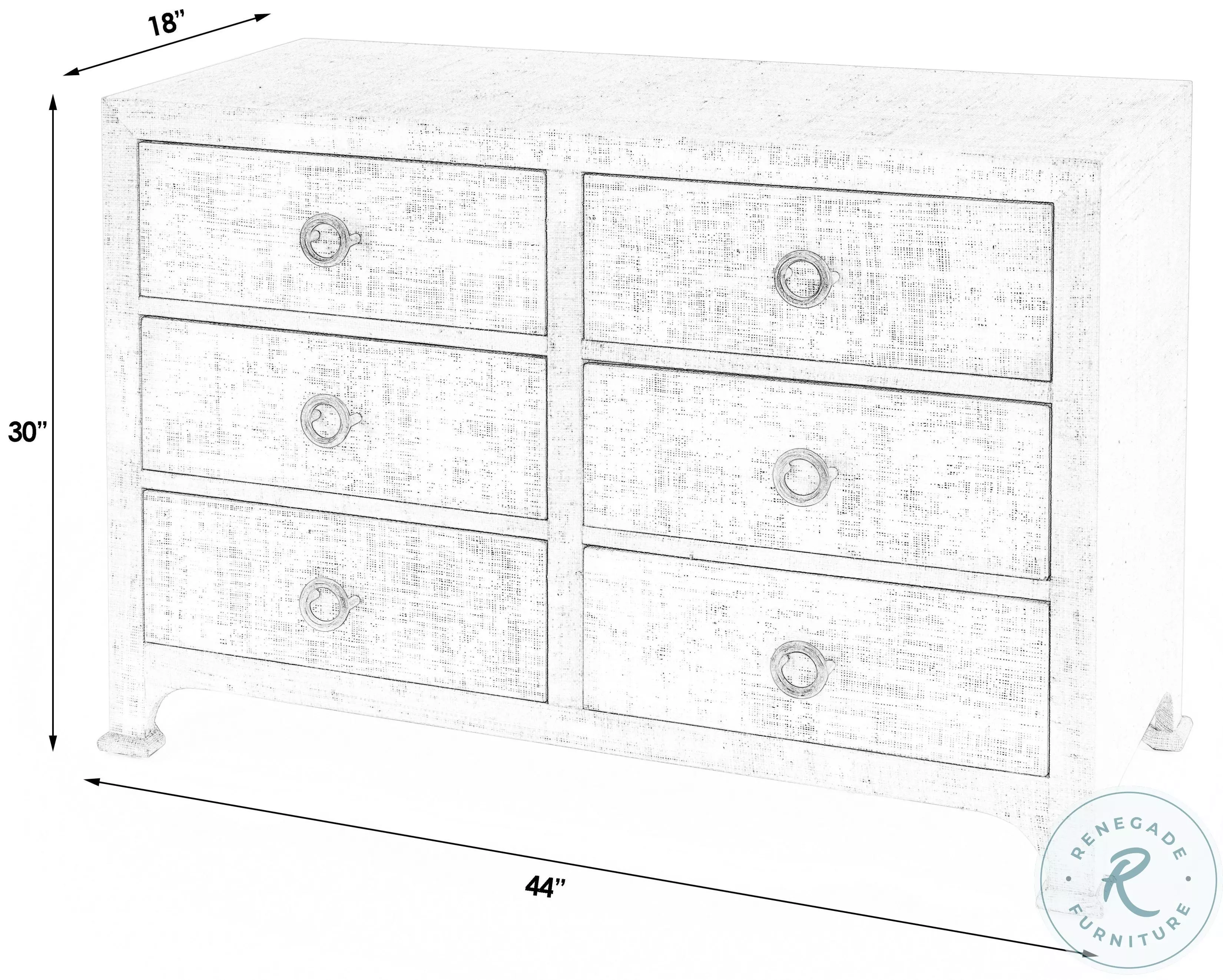 Chatham Charcoal Raffia Dresser