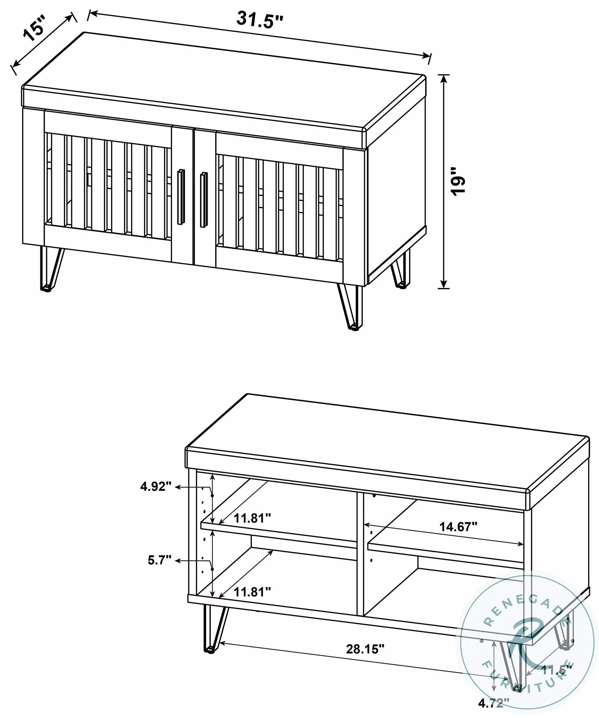 Brixton Black Entryway Shoe Storage Bench