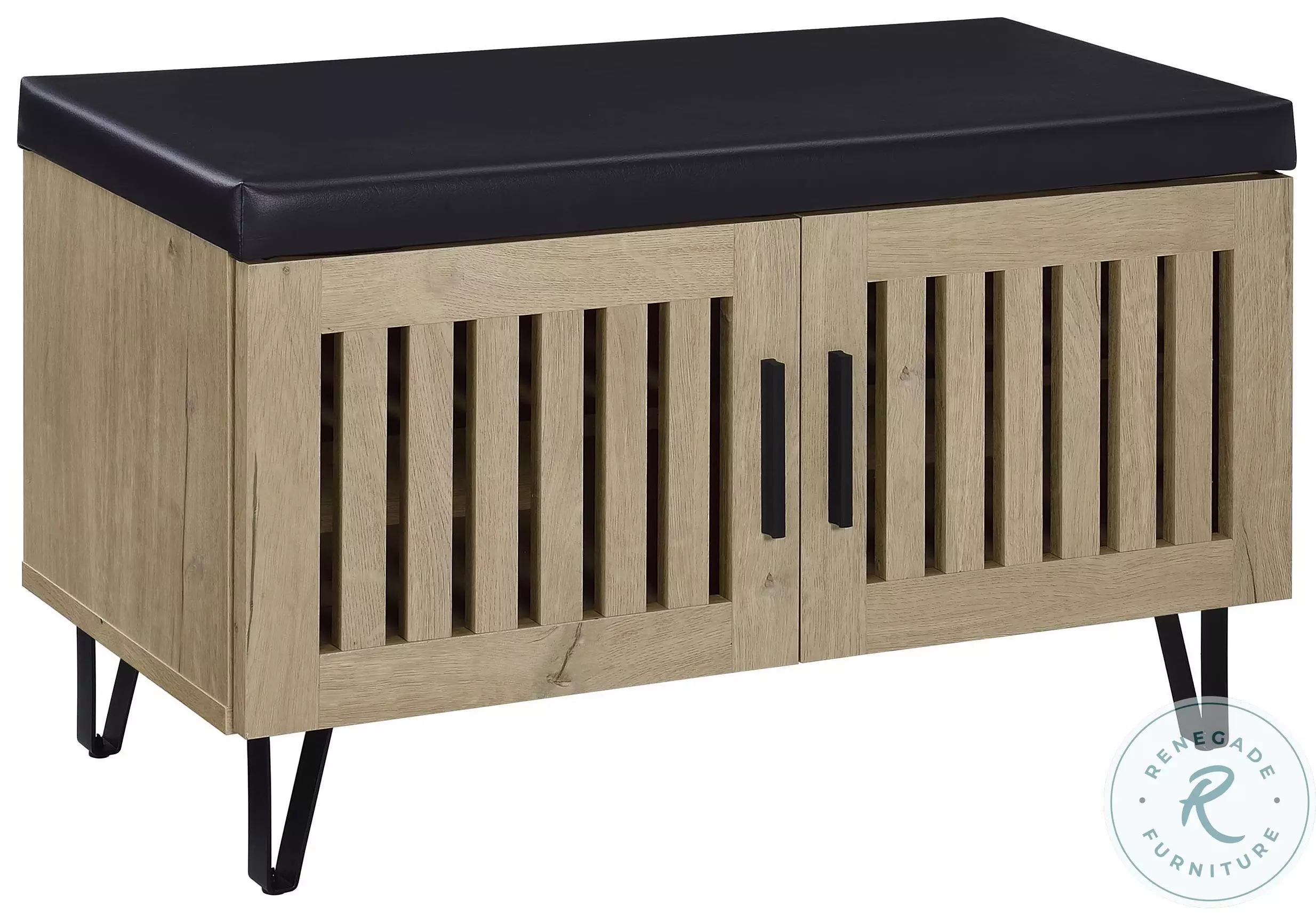 Brixton White Oak Entryway Shoe Storage Bench From Coaster