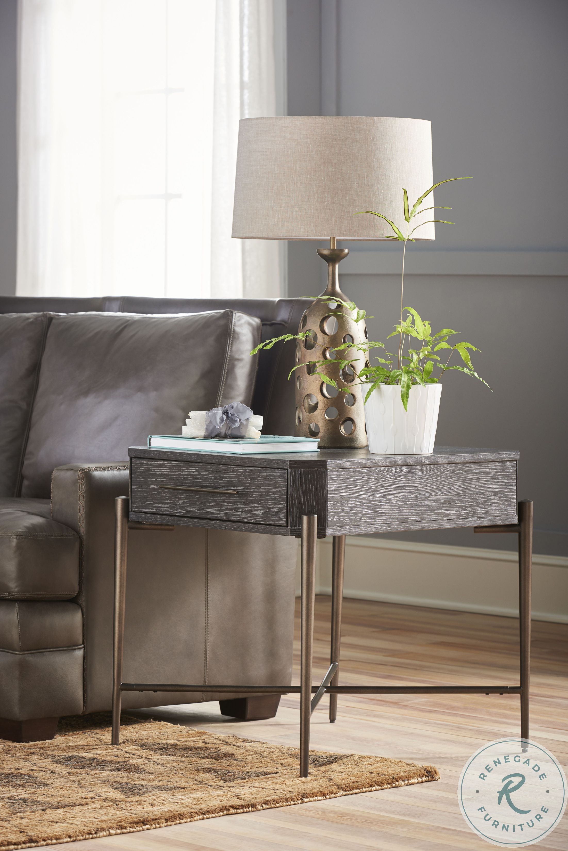Curated Oslo Onyx End Table from Universal Coleman Furniture