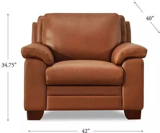 Ironvale Nutmeg Leather Upholstered Accent Chair
