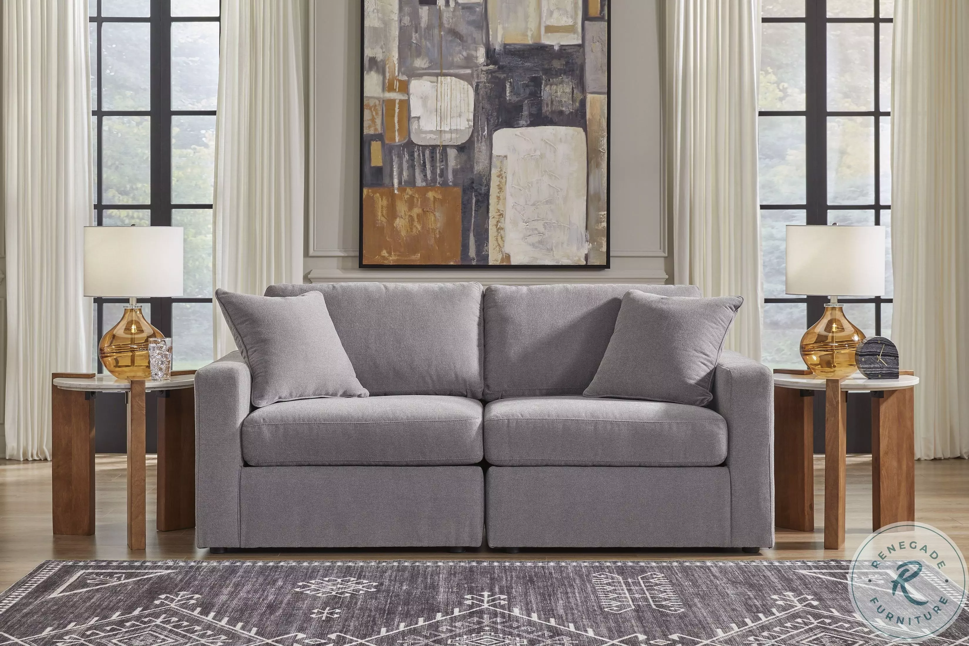 Modmax Granite Performance Fabric Modular Sectional Sofa From