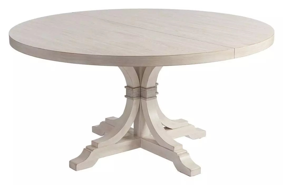 Newport Sailcloth Magnolia Extendable Round Dining Table By Barclay Butera