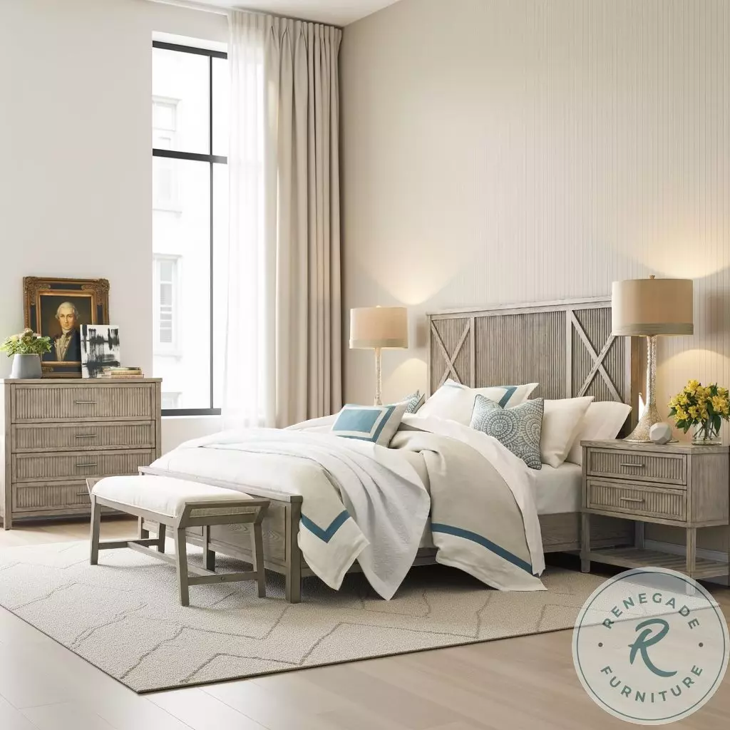 Cedar Ridge Wexley Aged Taupe Panel Bedroom Set from Prescott