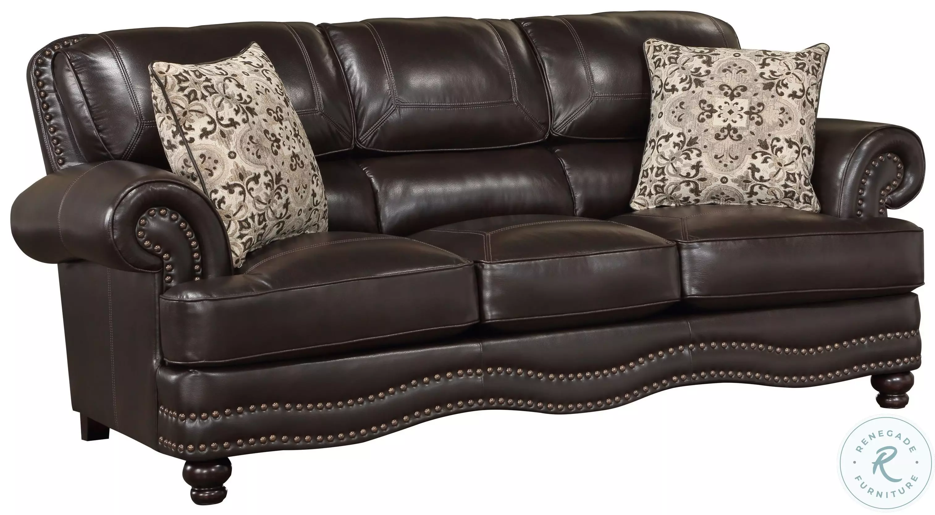 Milford Brown Sofa From Homelegance | Coleman Furniture