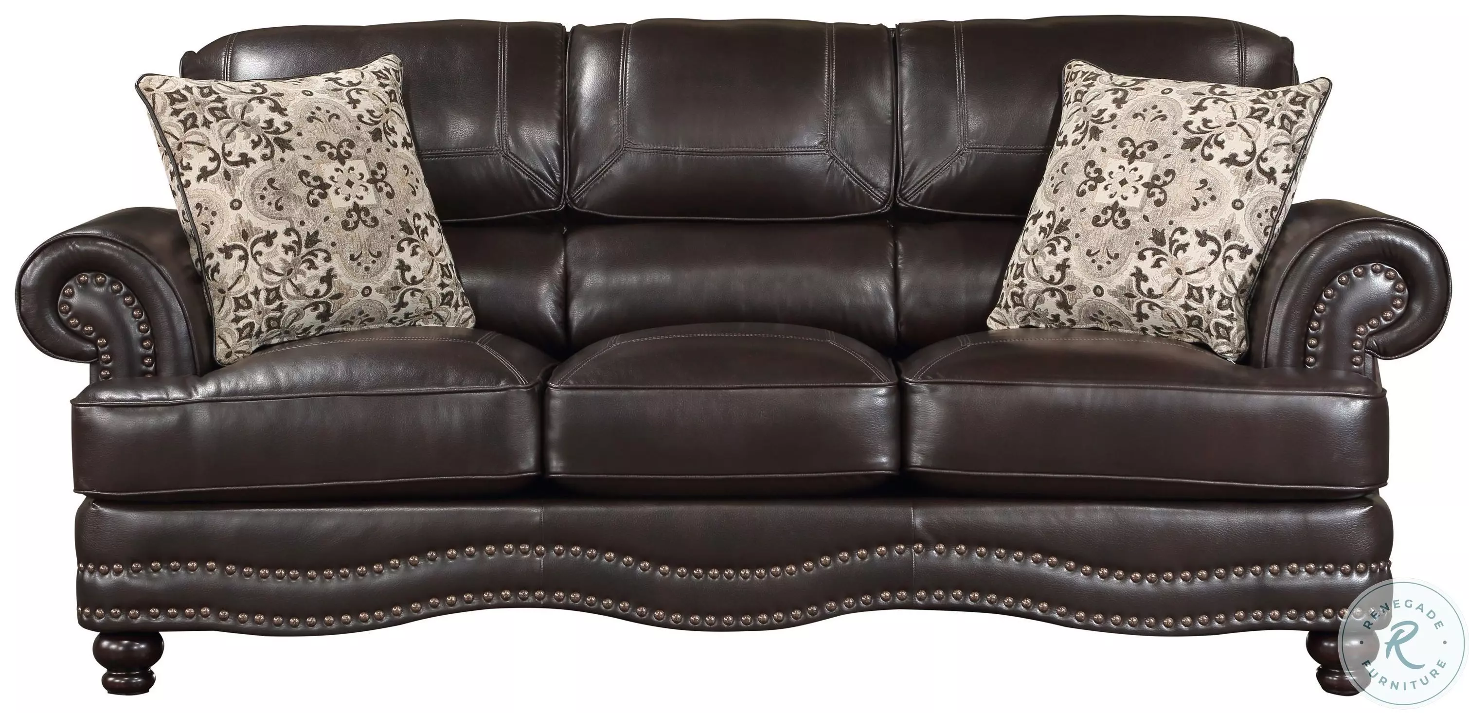 Milford Brown Sofa From Homelegance | Coleman Furniture