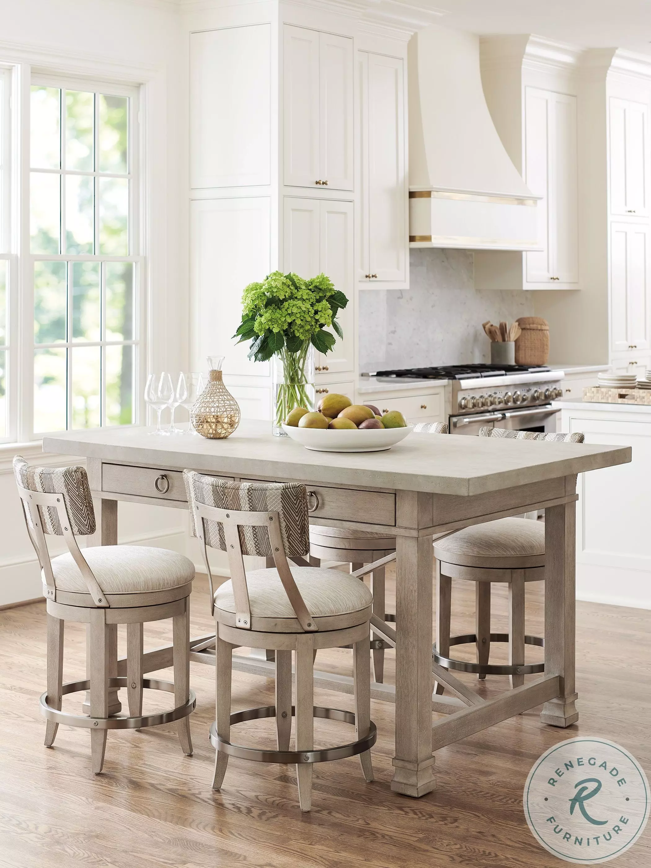 Malibu Grey Seaboard Bistro Table Set by Barclay Butera from
