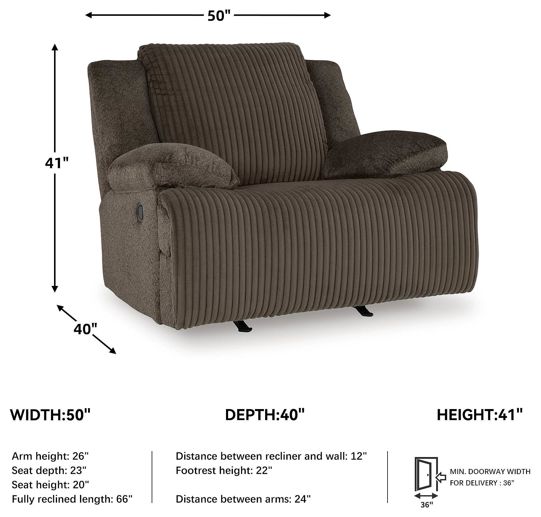 Top Tier Chocolate Rocker Recliner