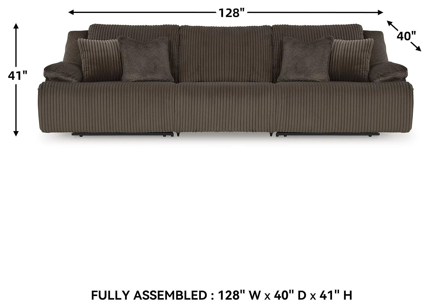 Top Tier Chocolate Modular Reclining Sofa