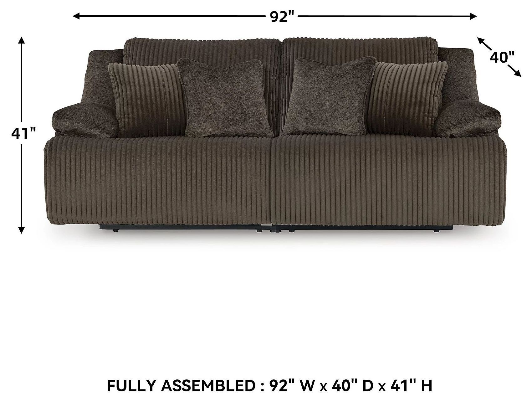 Top Tier Chocolate Modular Reclining Loveseat