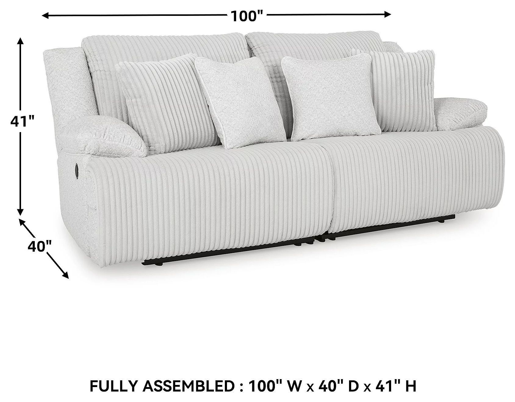Top Tier Alloy Modular Reclining Loveseat