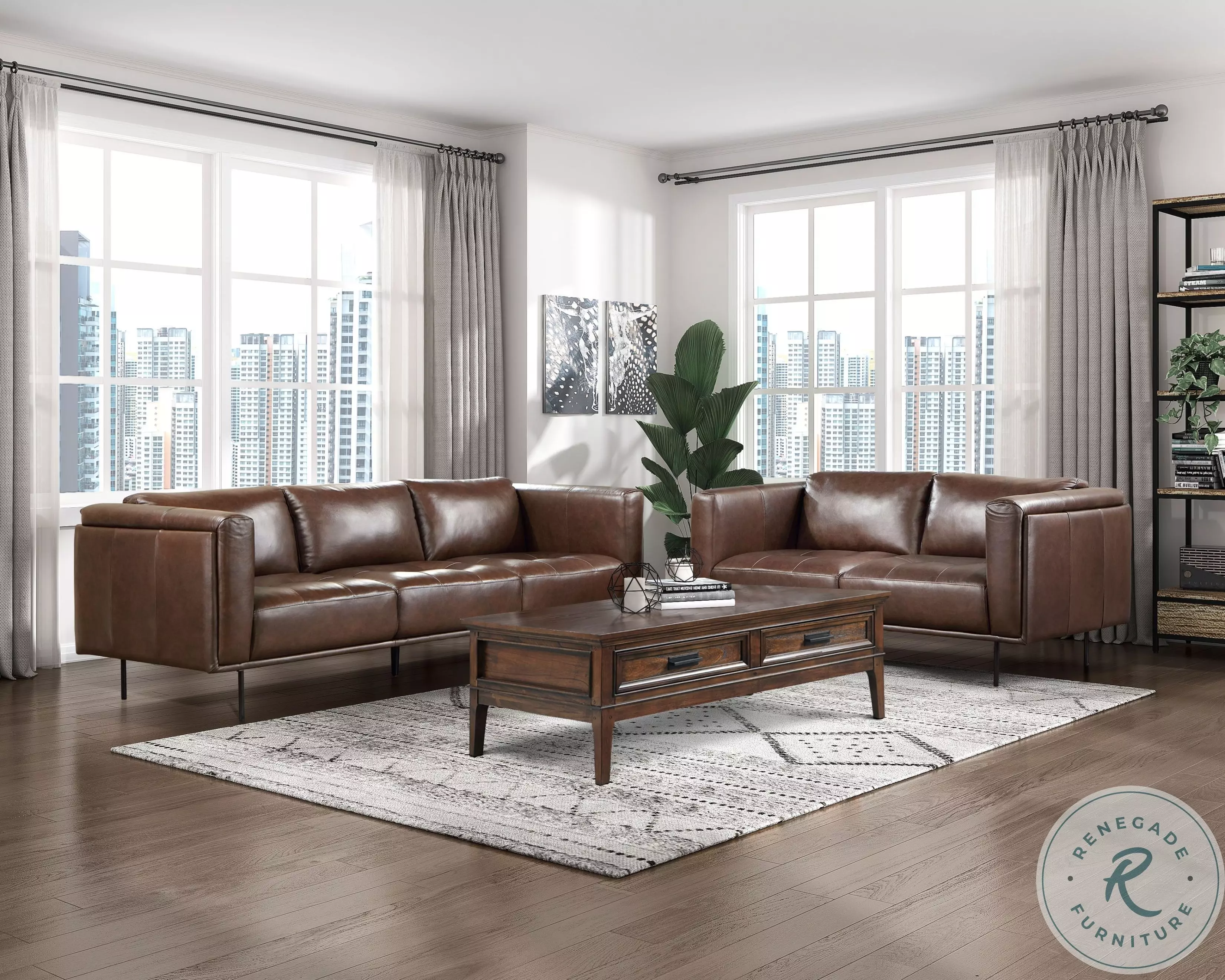 Soren Brown Sofa From Homelegance | Coleman Furniture