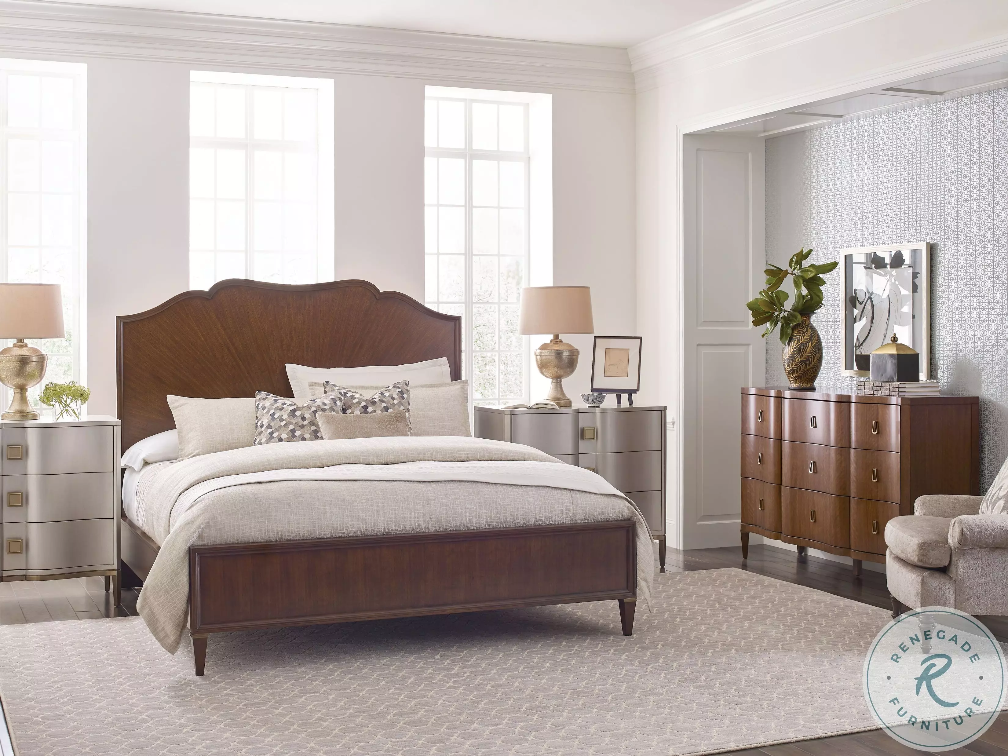 Vantage Warm Brown Carlisle Panel Bedroom Set From Home Gallery