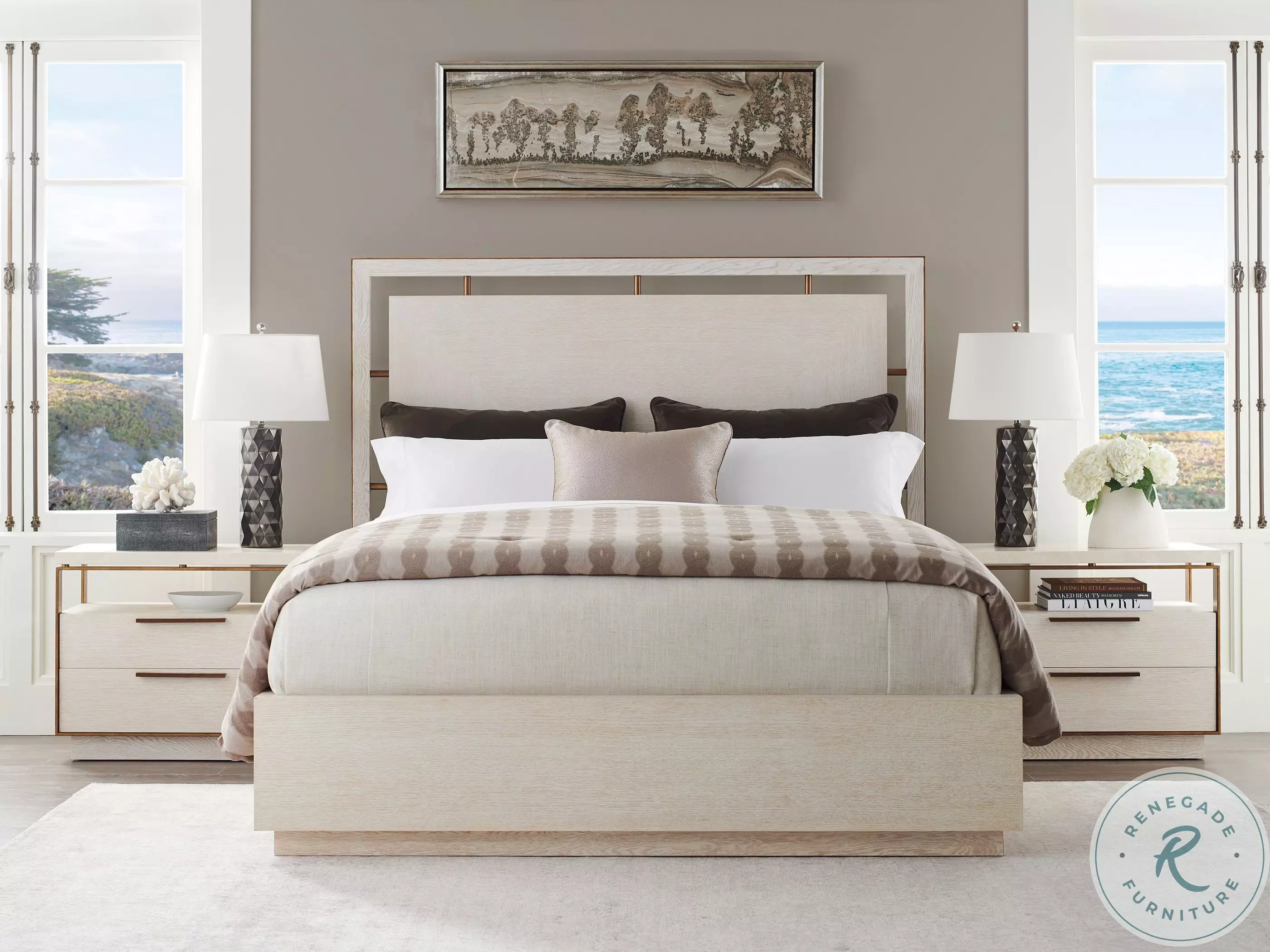 Carmel White Post Ranch Panel Bedroom Set from Barclay Butera