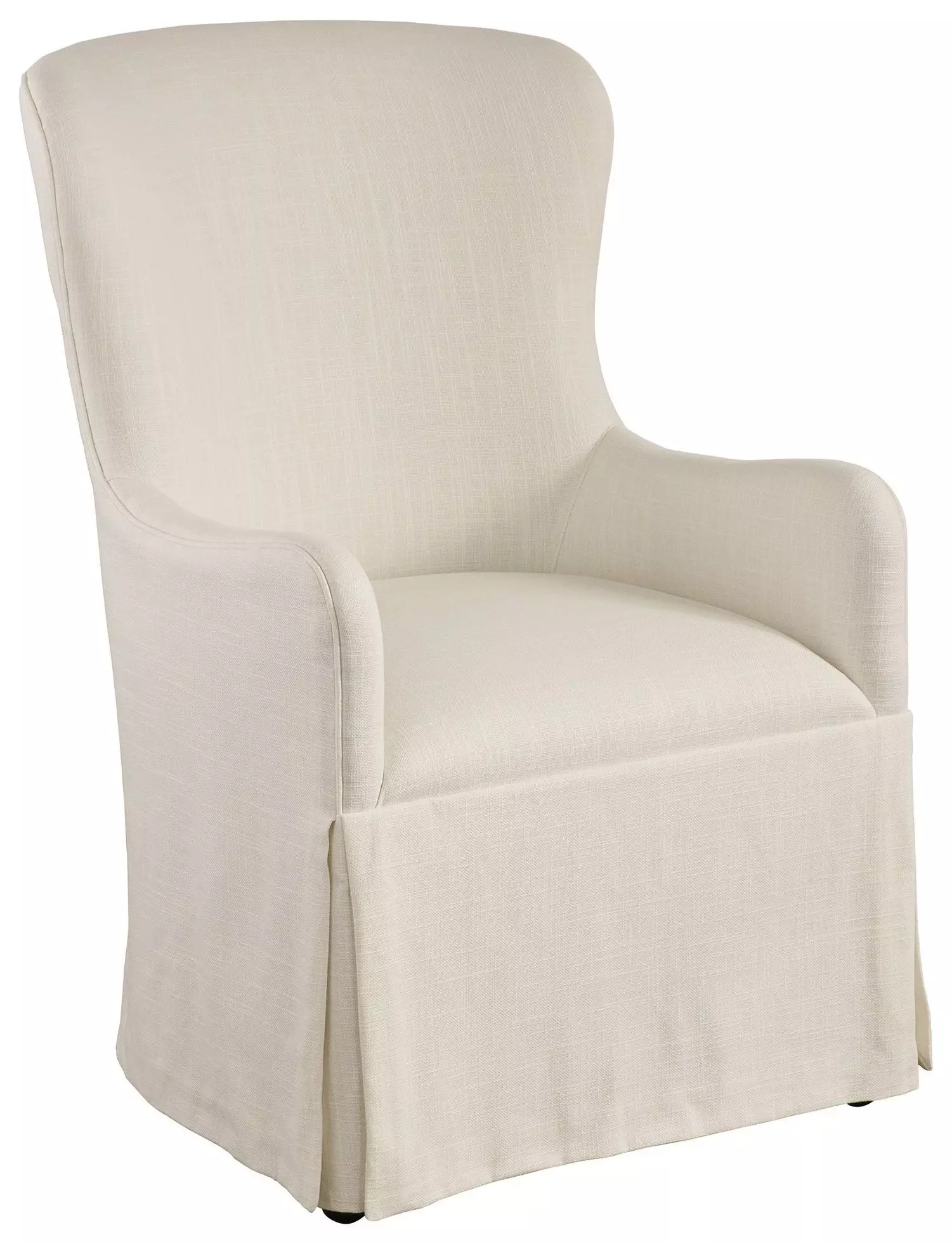 Laguna Linen White Aliso Performance Fabric Upholstered Host Chair by Barclay Butera