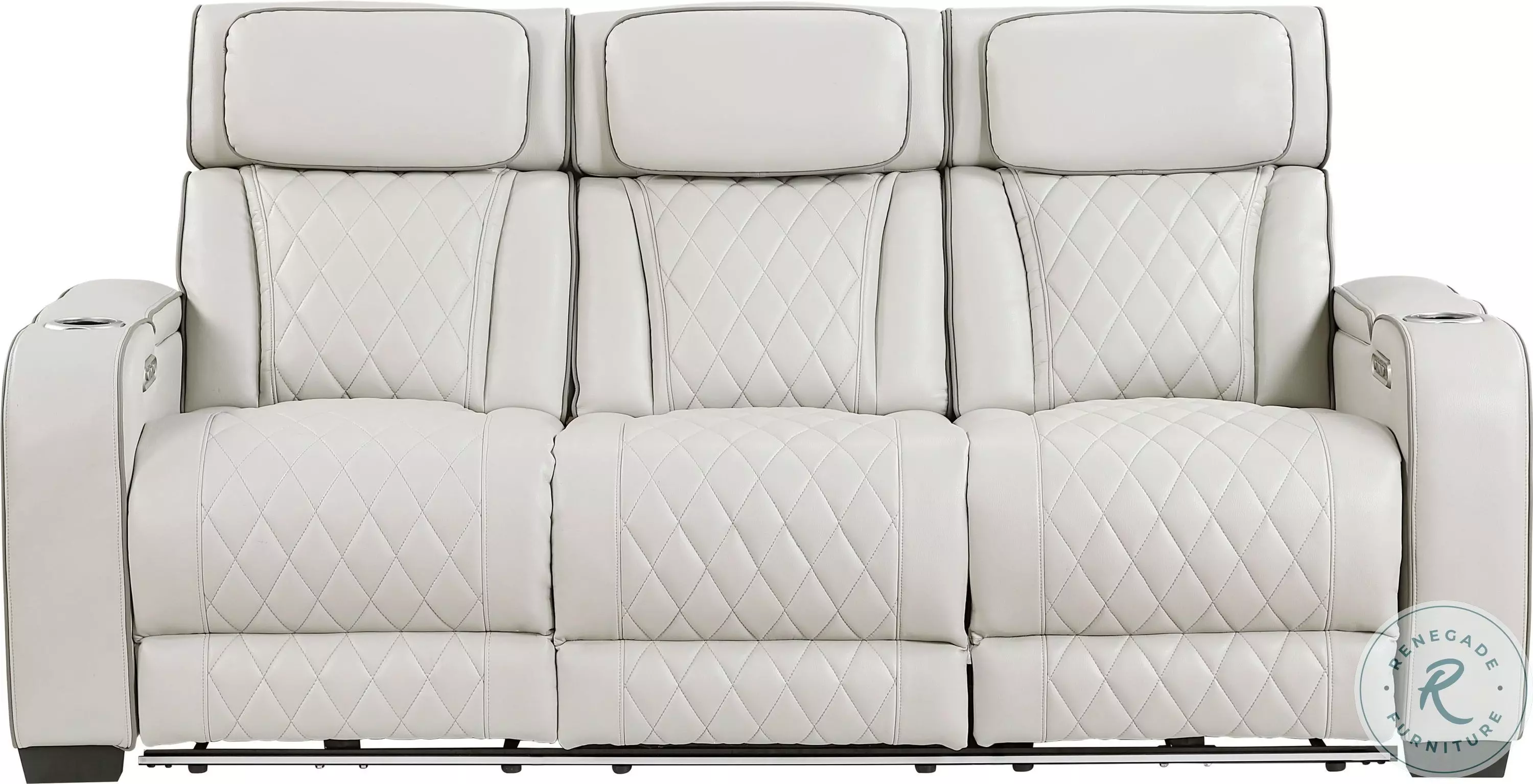Fairway Taupe Double Power Reclining Sofa From Homelegance