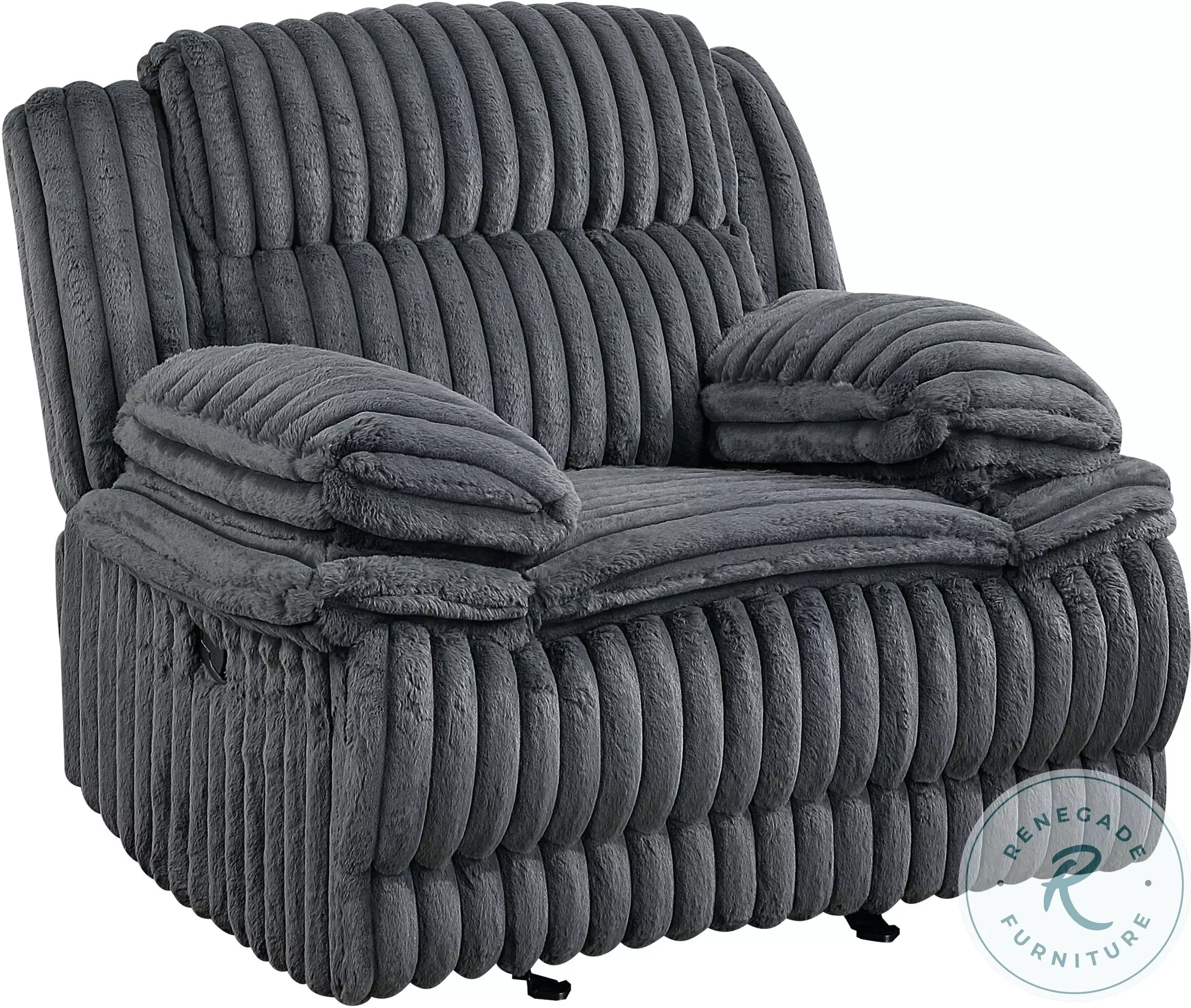 クレモア クラシックフライ70#3-4 Goodland Dark Gray Recliner From Homelegance | Coleman Furniture