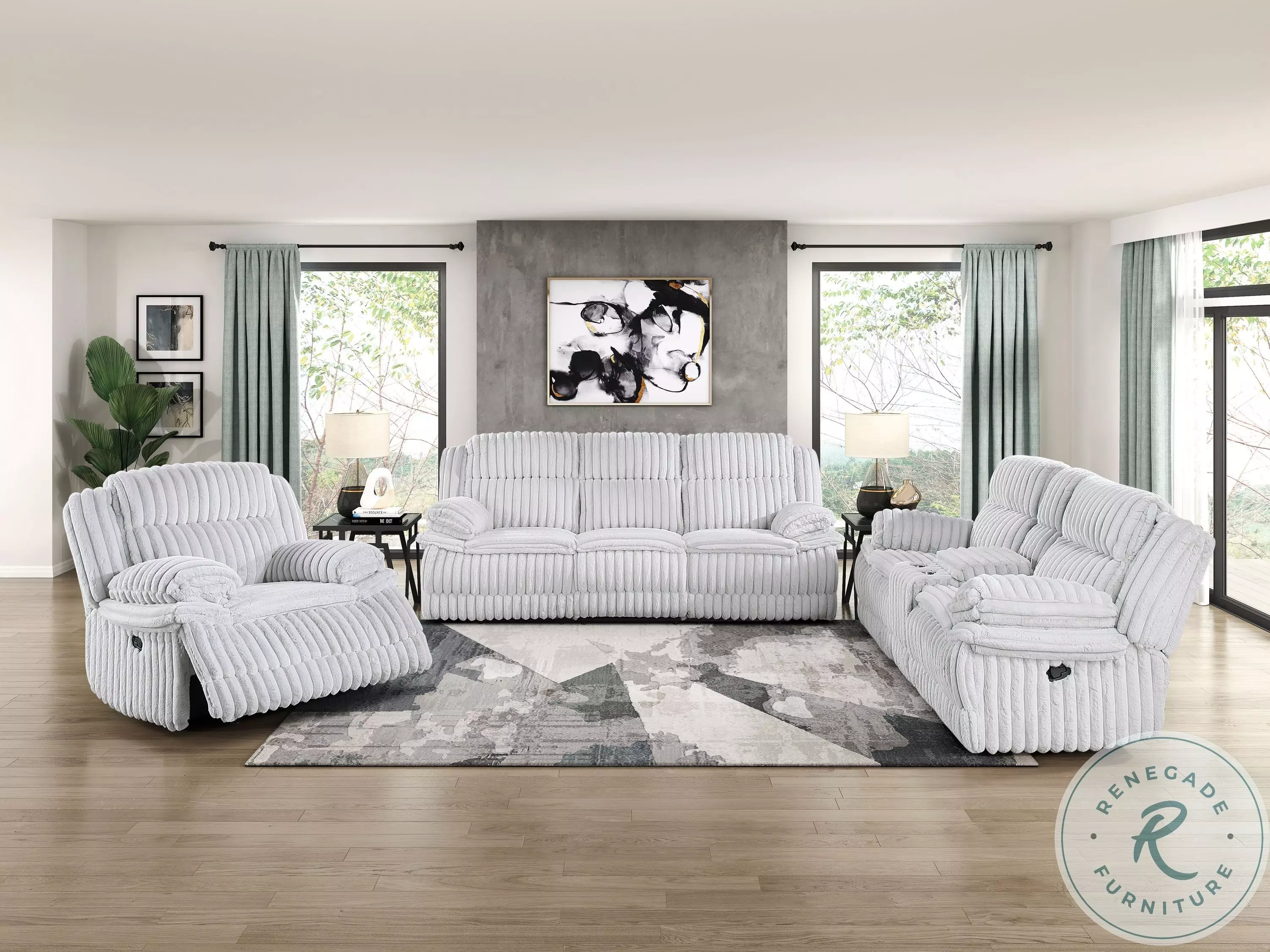 Goodland Gray Double Reclining Living Room Set from Homelegance ...