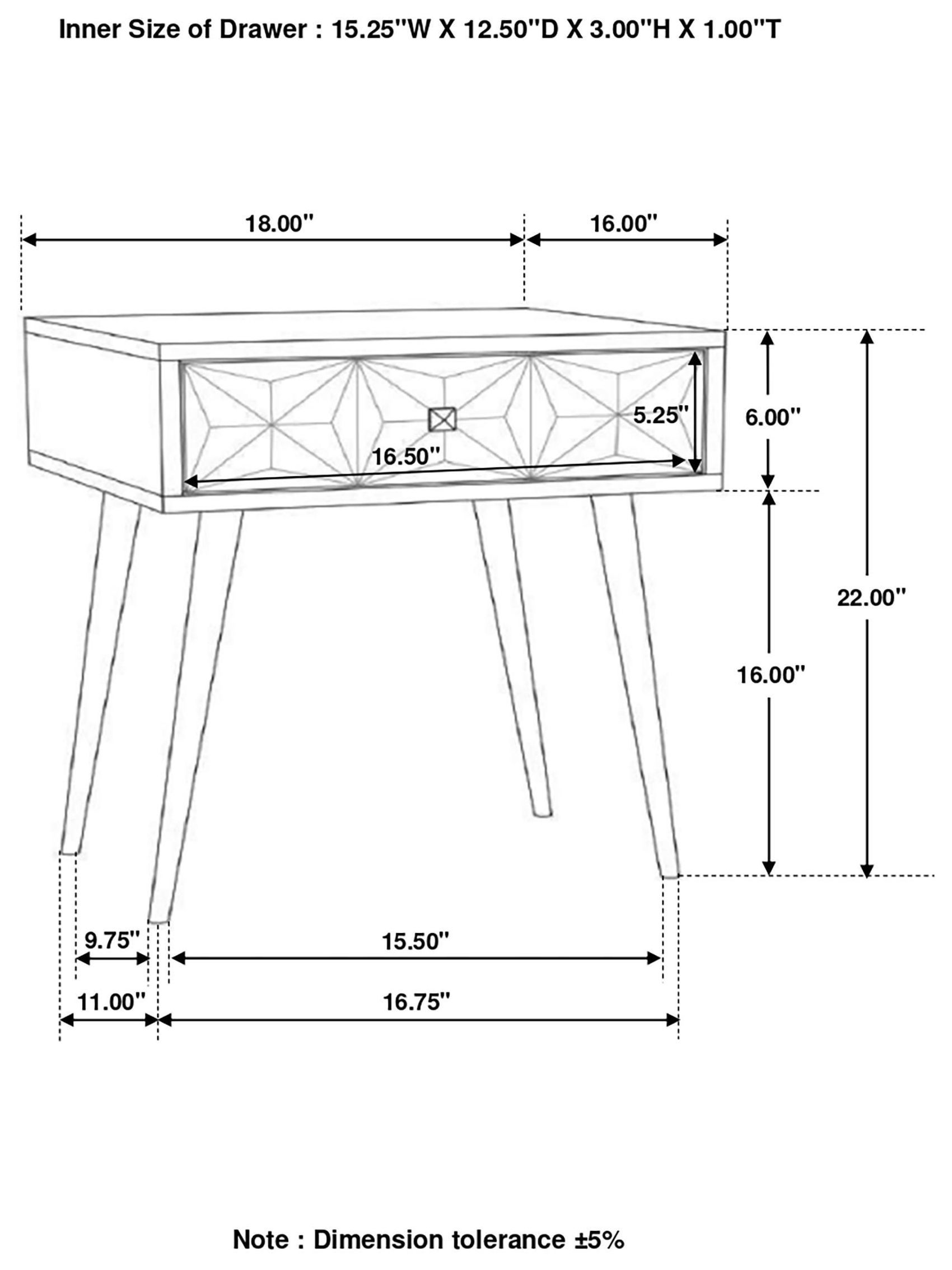 Ezra Dark Coffee Brown And Gunmetal Accent Table