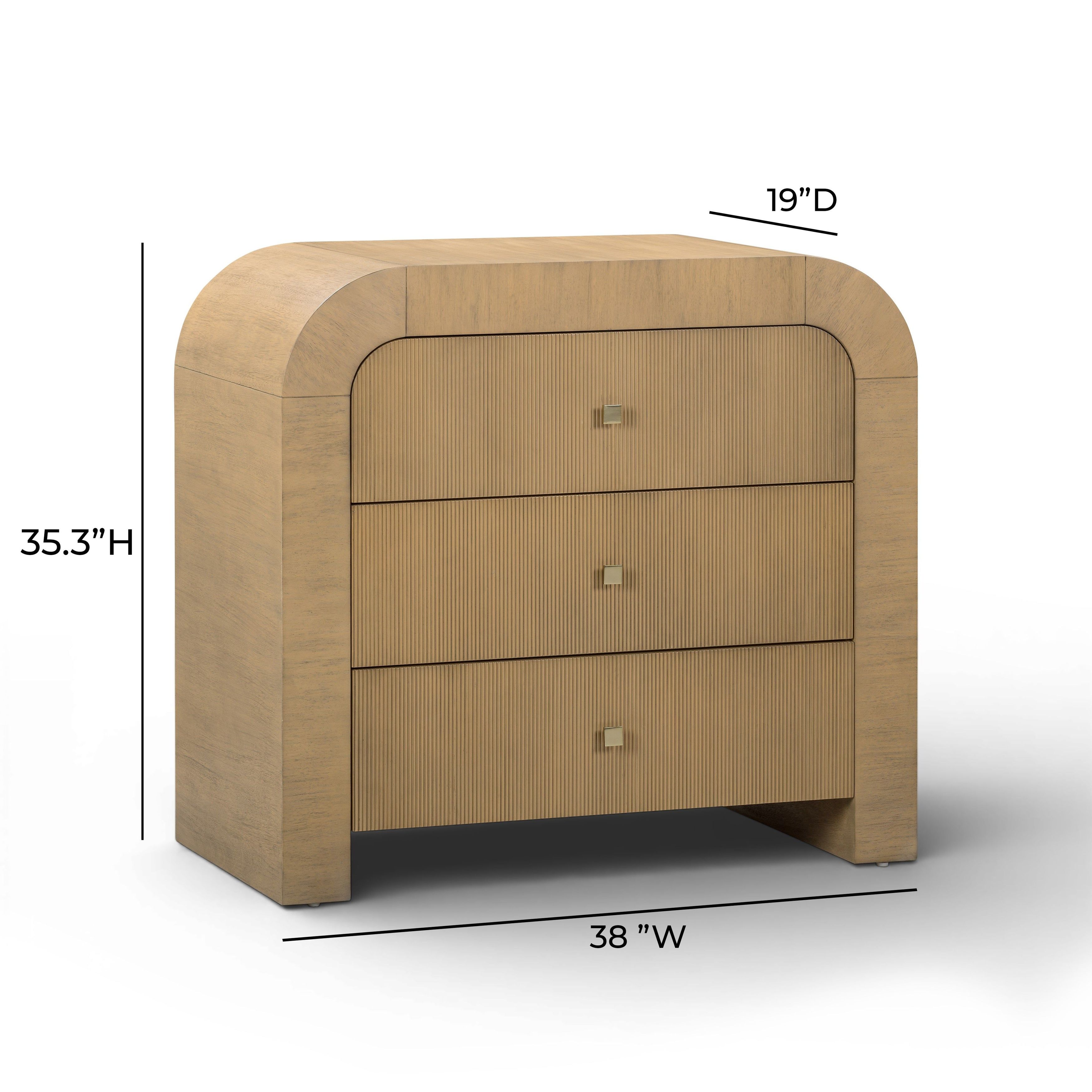 Hump Natural Arched 3 Drawer Chest