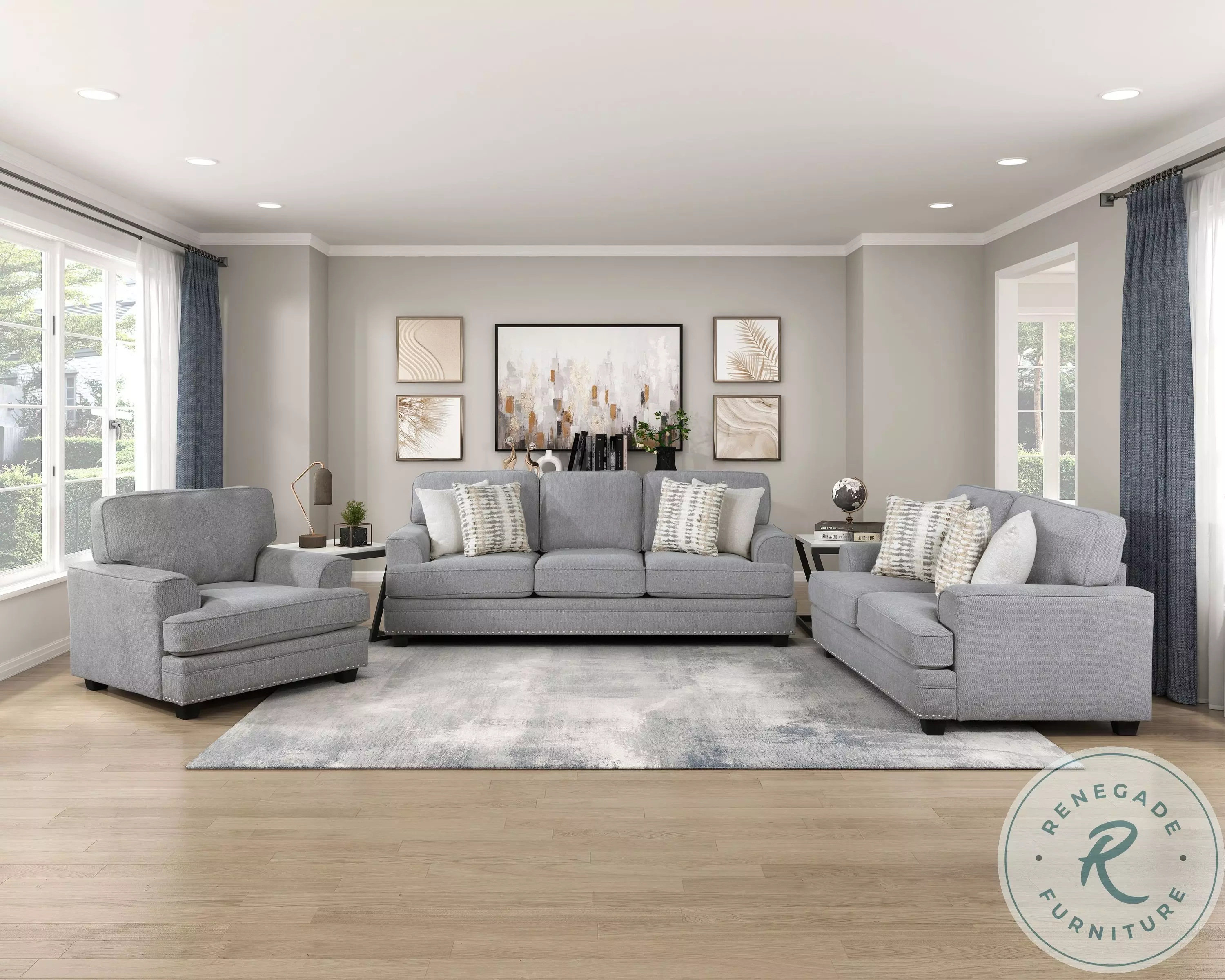 Bradford Gray Sofa From Homelegance | Coleman Furniture