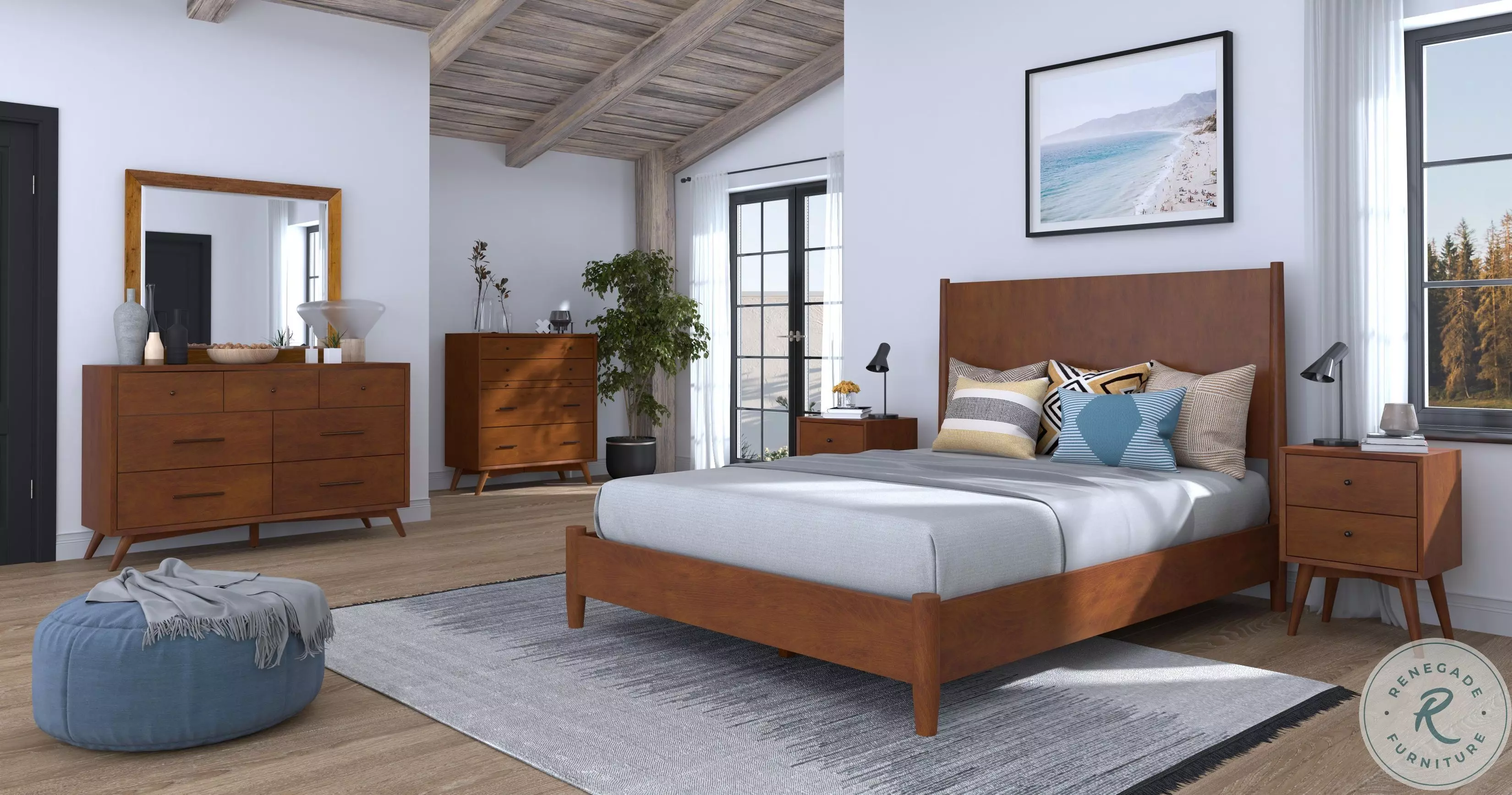 Flynn Acorn Panel Bedroom Set from Alpine | Coleman Furniture