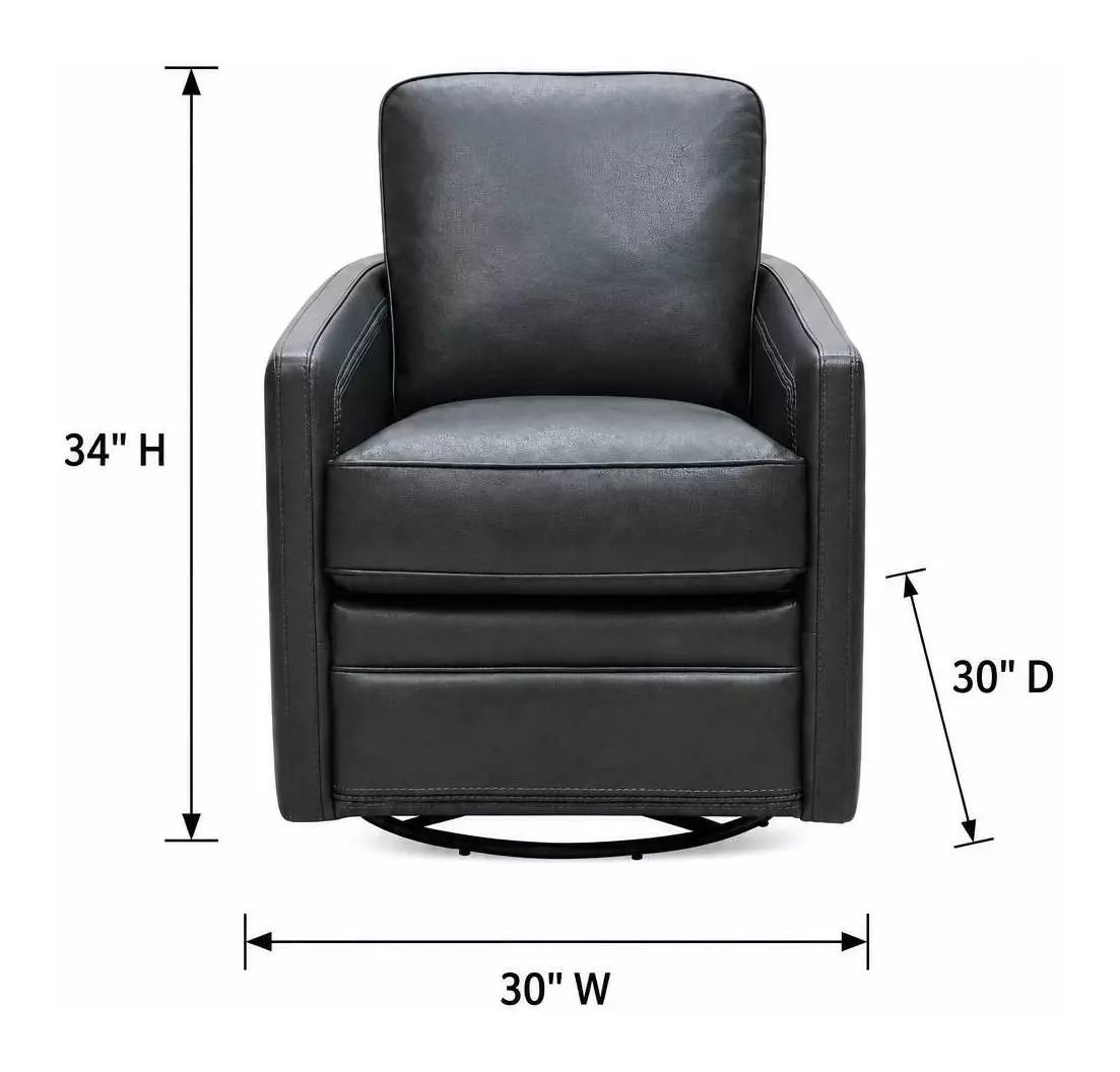 Turner Forest Green Leather Upholstered Swivel Glider Accent Chair