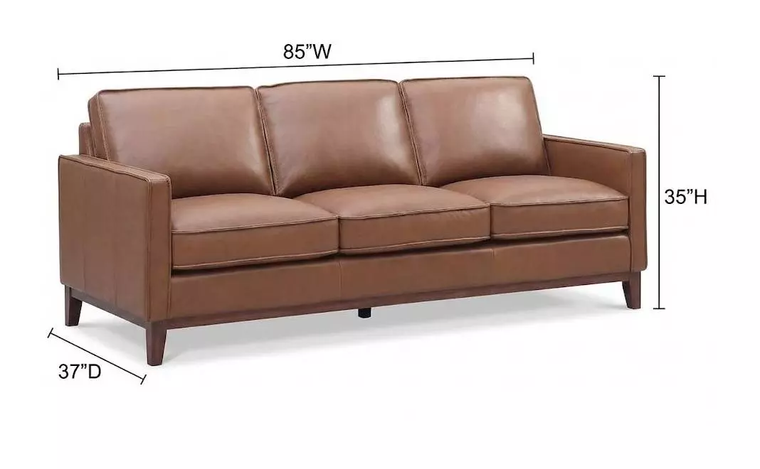 Weston Highland Saddle Leather 85" Sofa