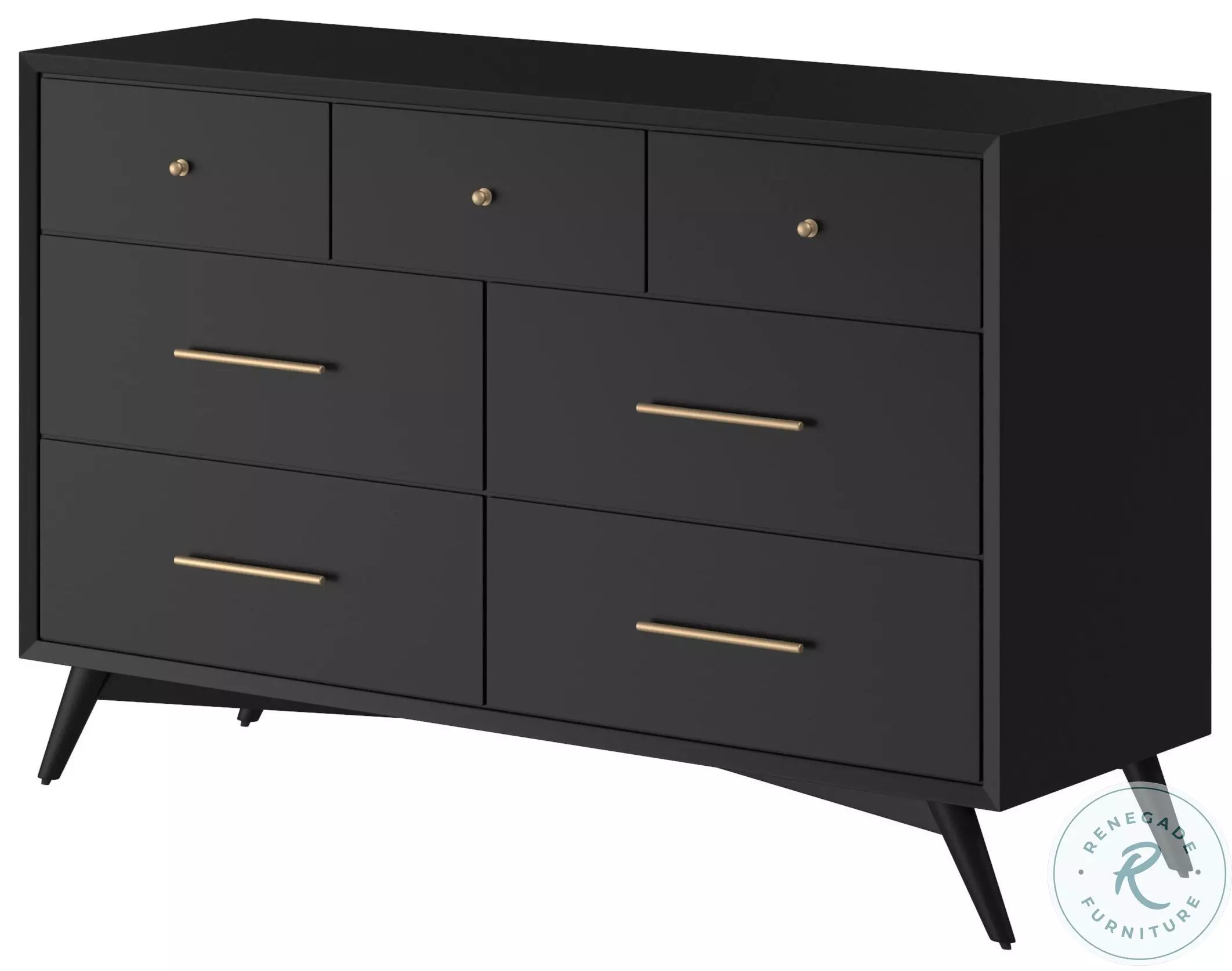 mid century black dresser Arini - 8-Drawer Dresser