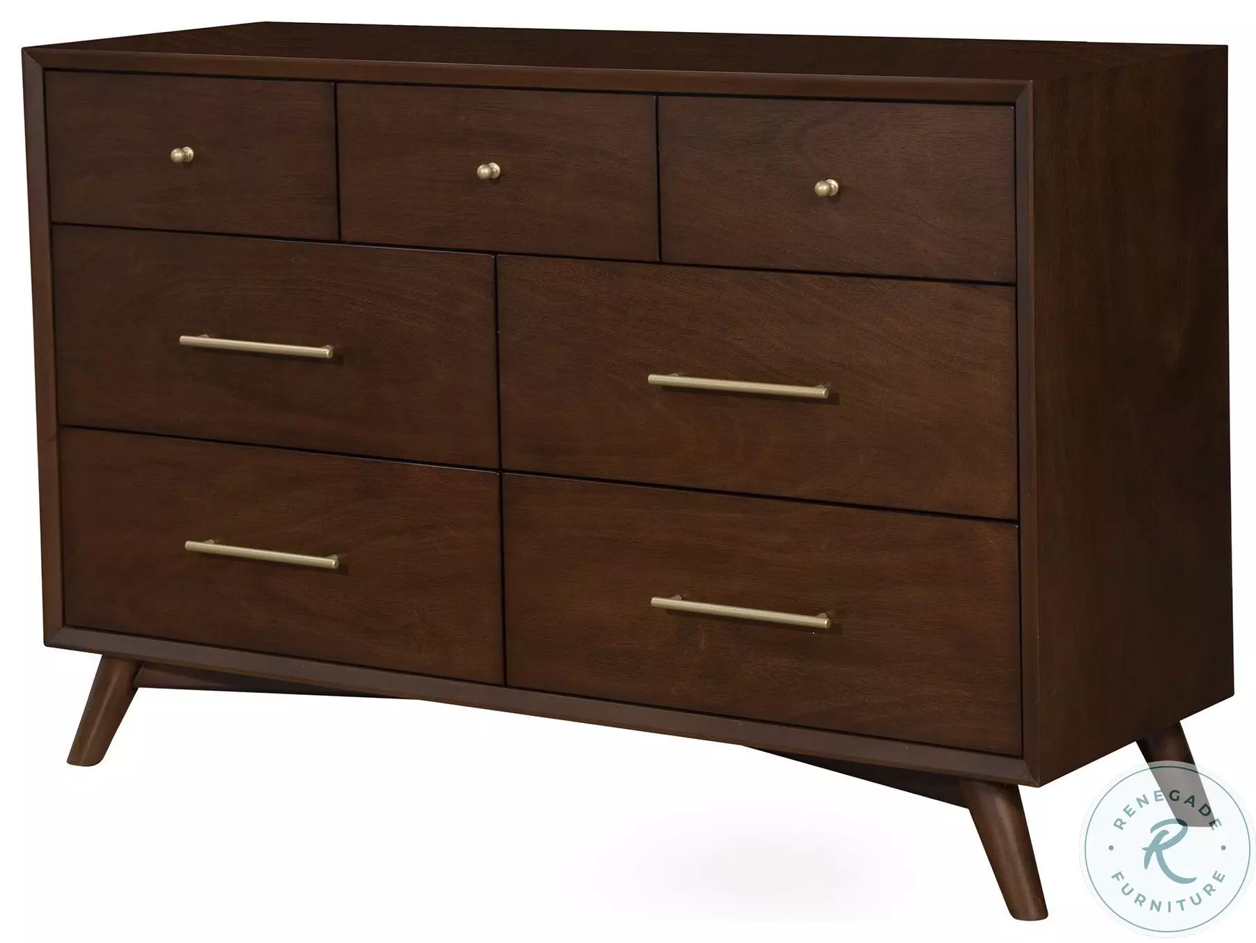 flynn mid century modern 7-drawer dresser Flynn Mid Century Modern 7-Drawer Dresser, Acorn 966-03