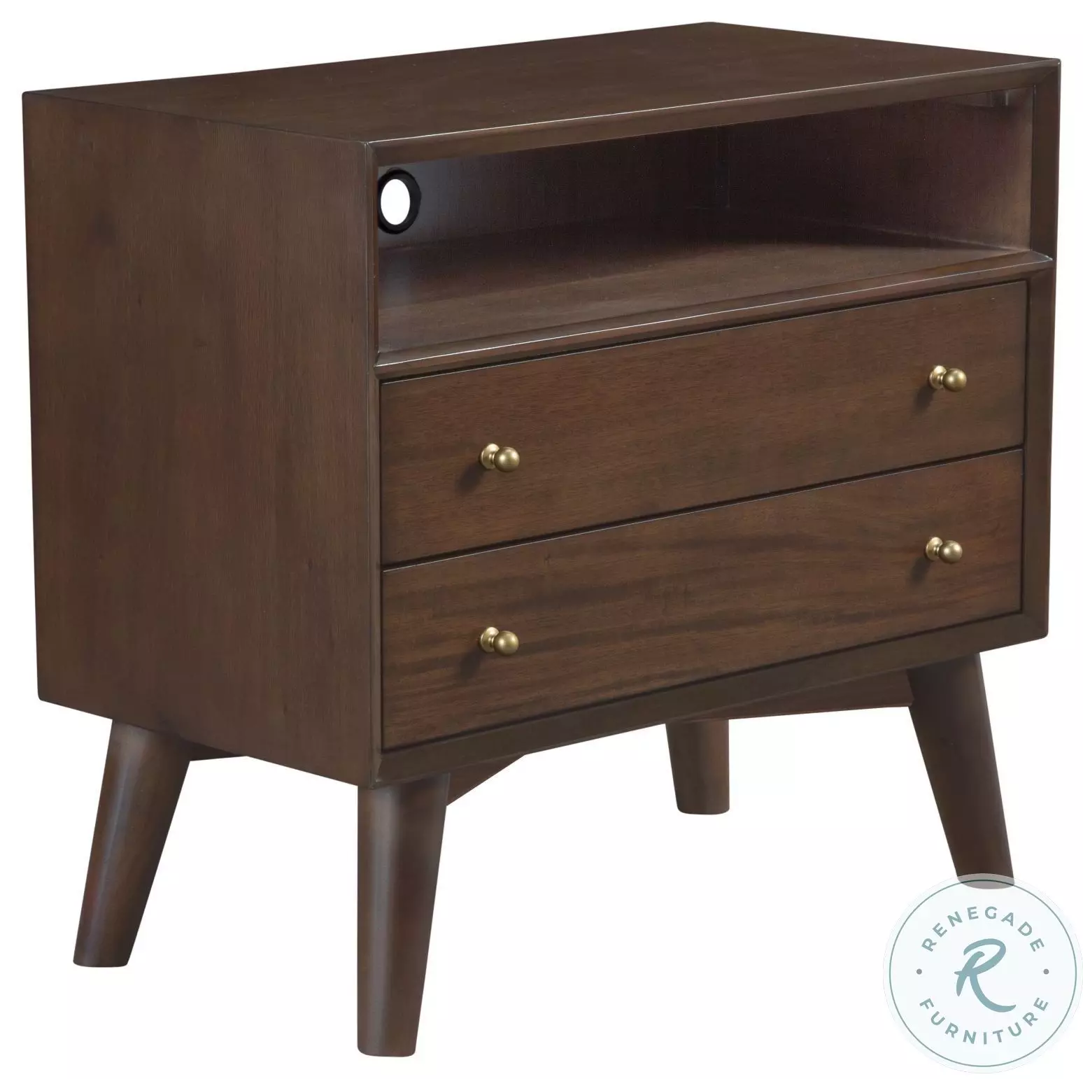 Flynn Walnut Large Nightstand From Alpine | Coleman Furniture