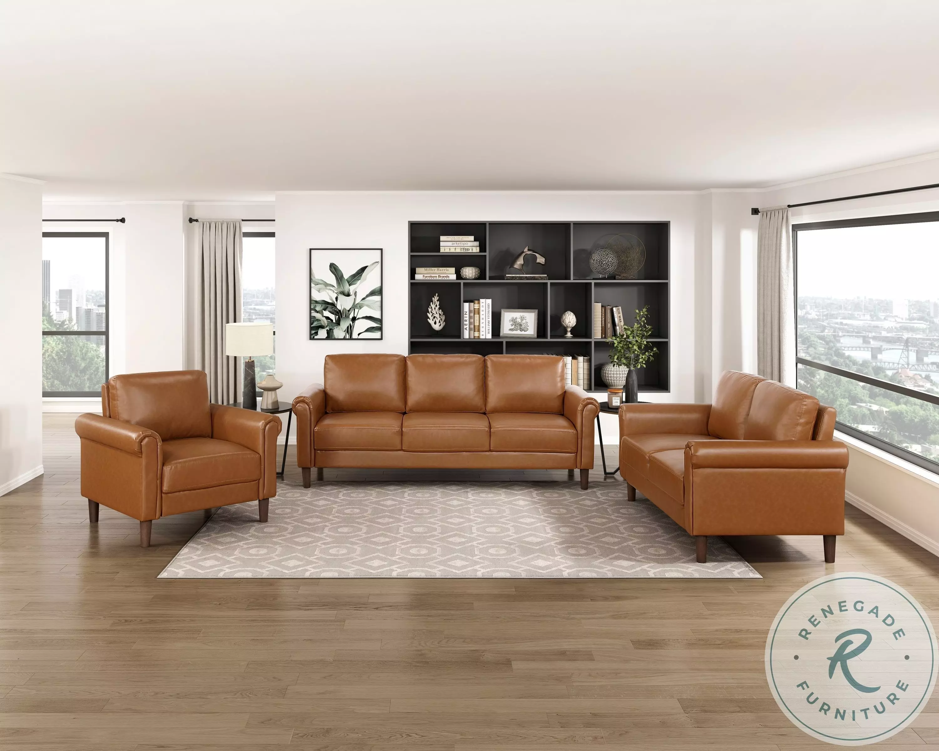 Holliston Brown Living Room Set from Homelegance | Home Gallery Stores