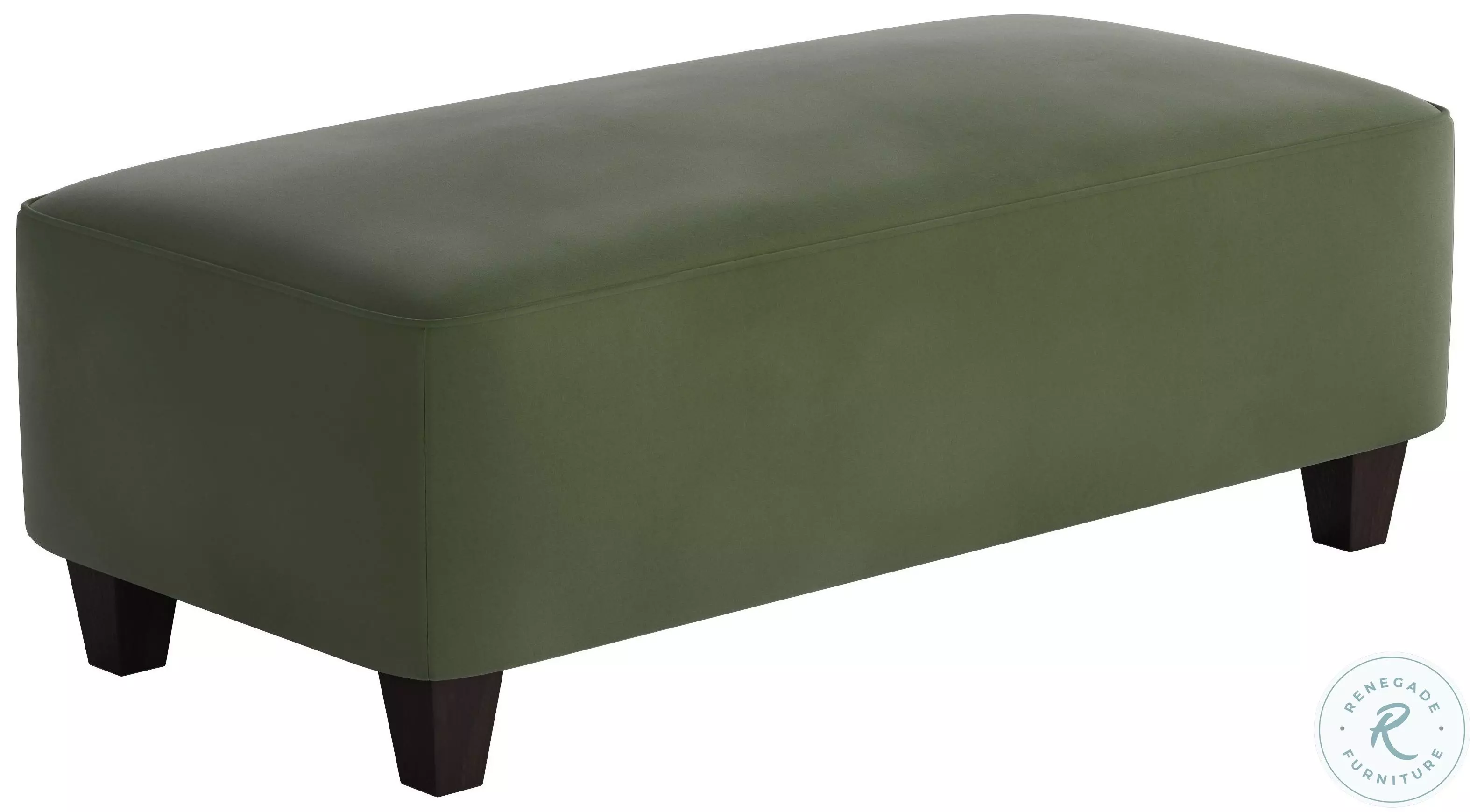 Bella Forrest Green Rectangular Cocktail Ottoman From Southern