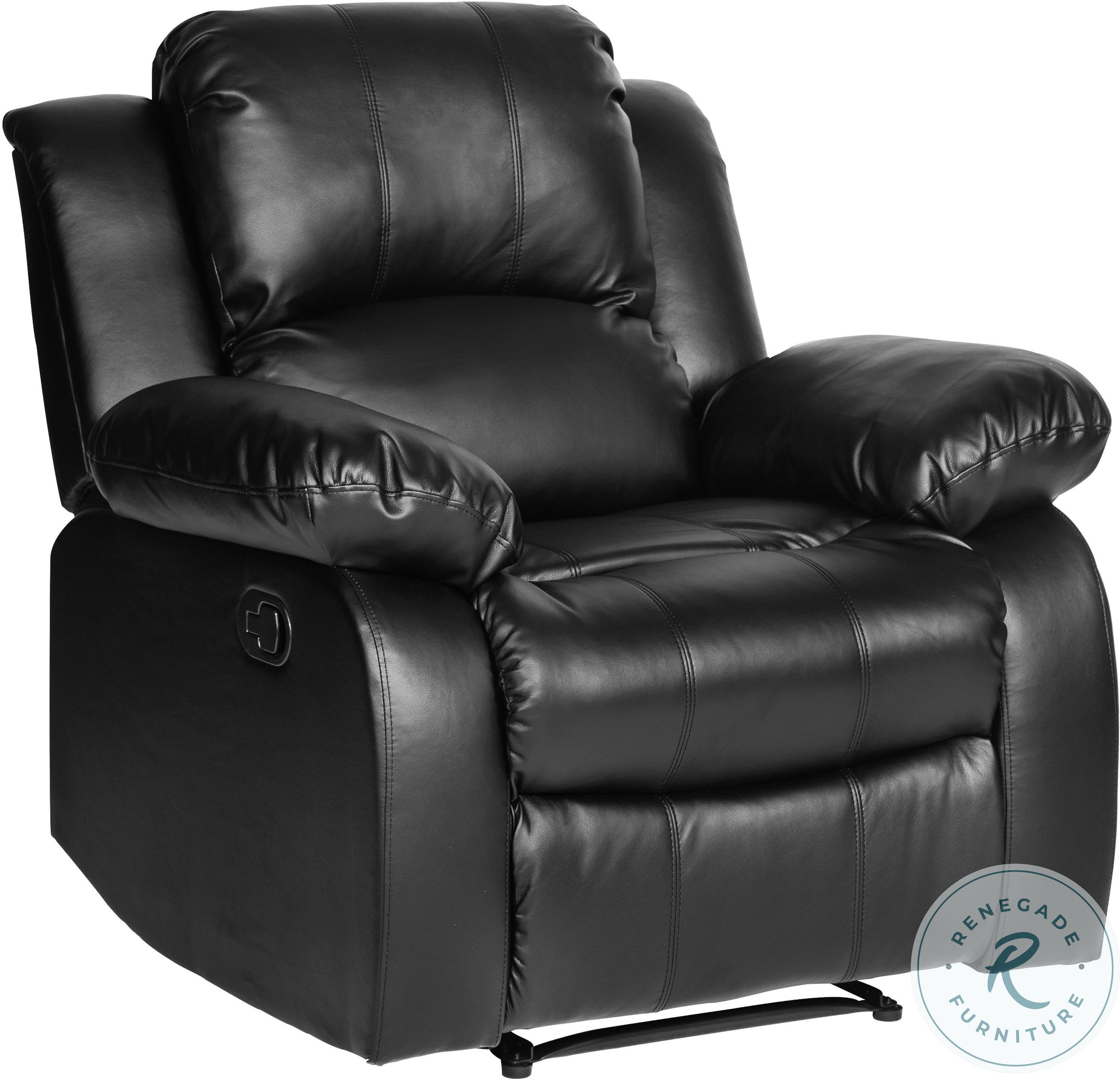 Cranley Black Reclining Chair from Homelegance (9700BLK1) Coleman