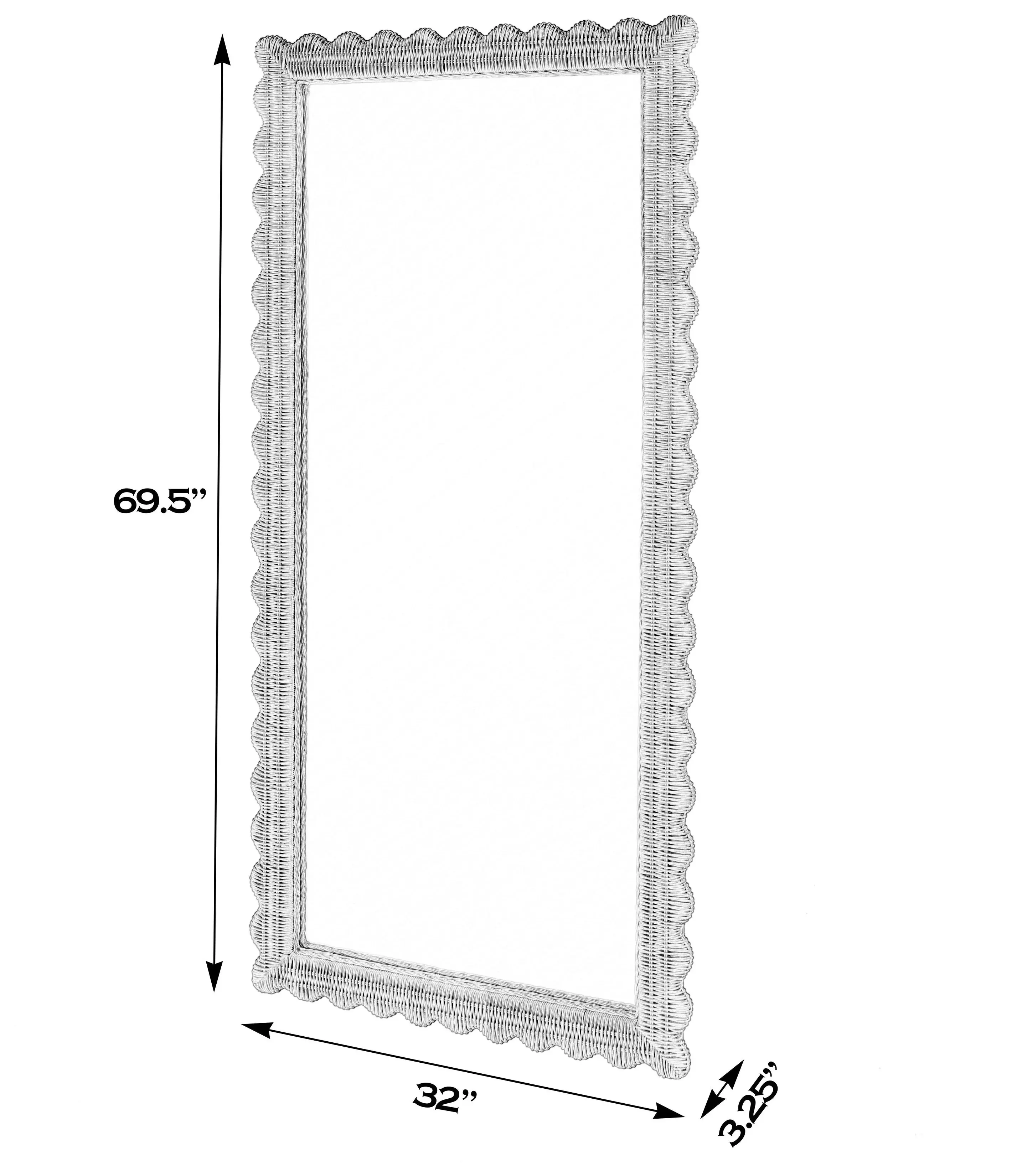Flora Honey Rectangular Floor Mirror