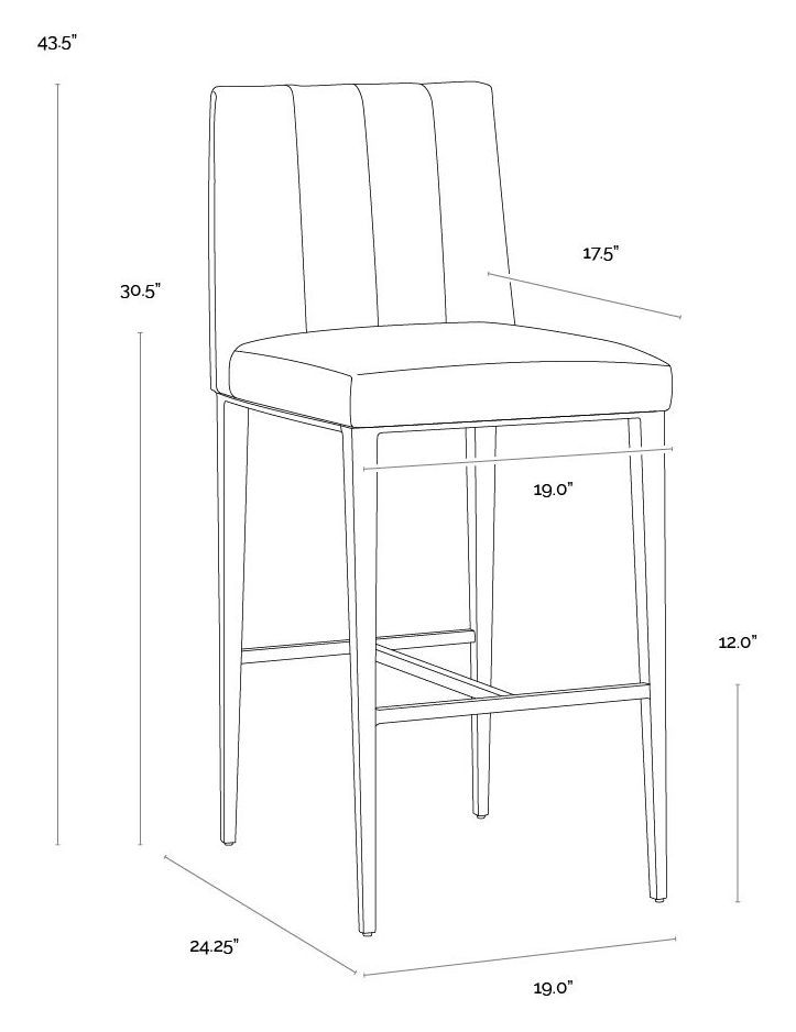 Wilbur Ivanhoe Mineral Upholstered Bar Stool