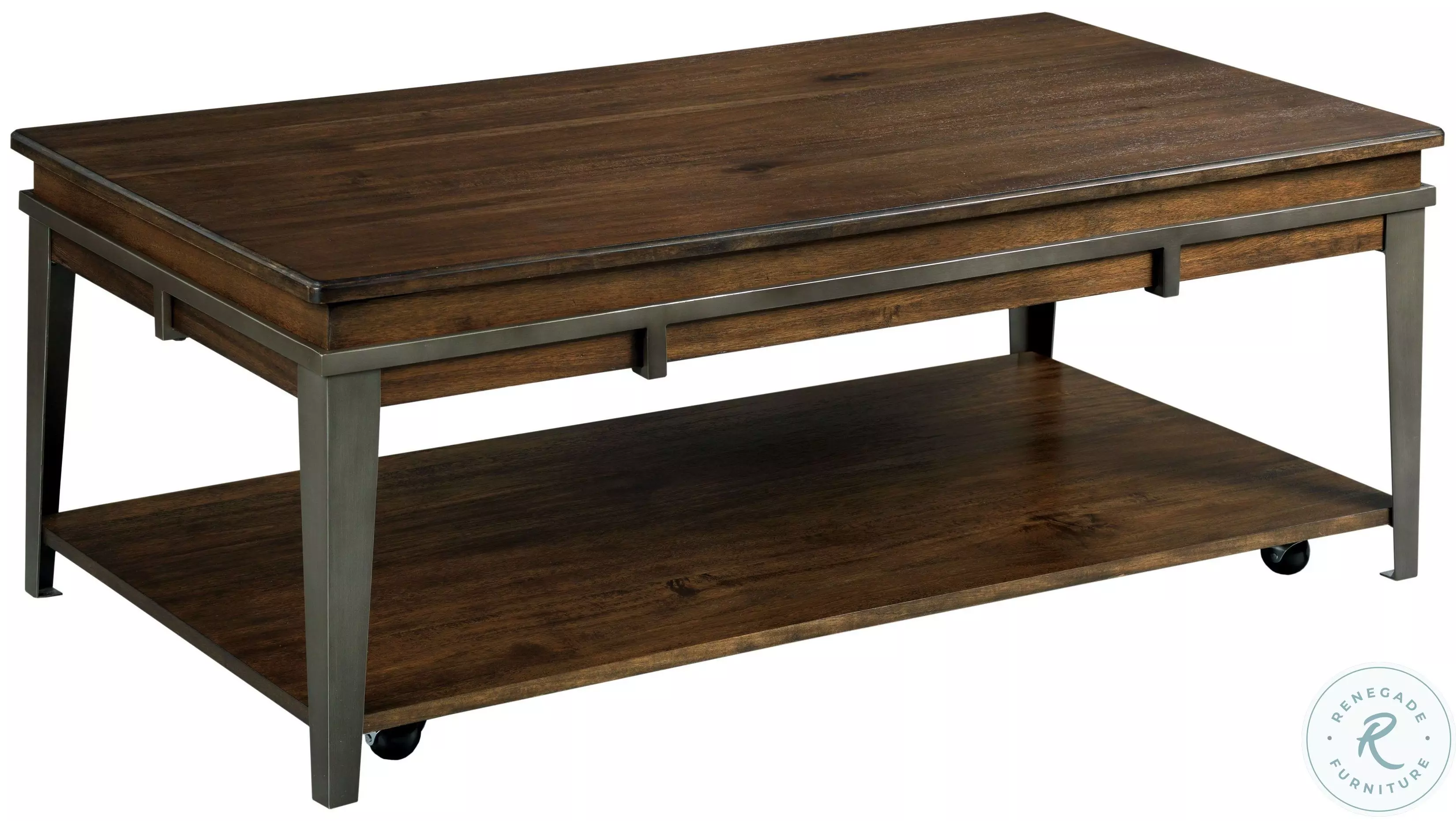 Composite Rich Espresso And Antique Nickel Rectangular Lift Top