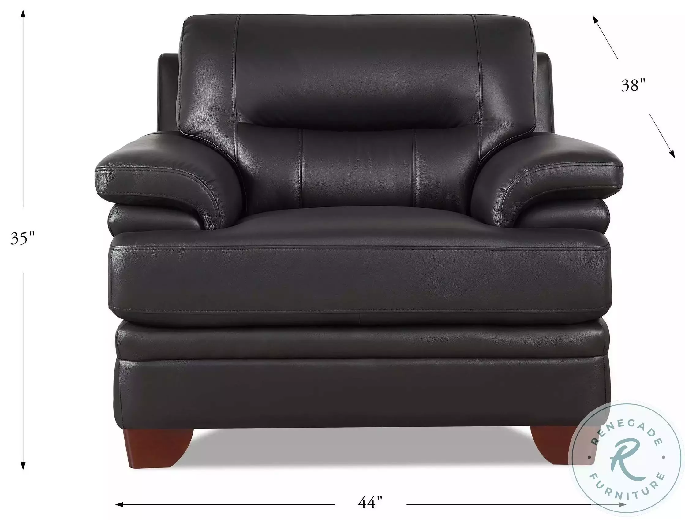 Calizor Black Leather Upholstered Lounge Chair