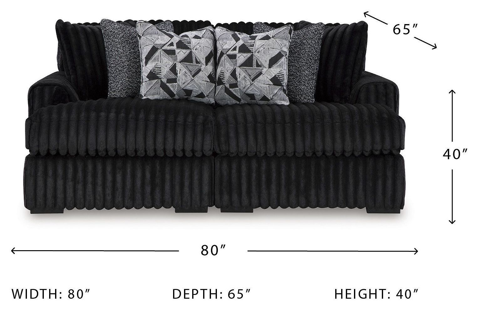 Midnight Madness Onyx Black Super Chaise From Ashley Furniture
