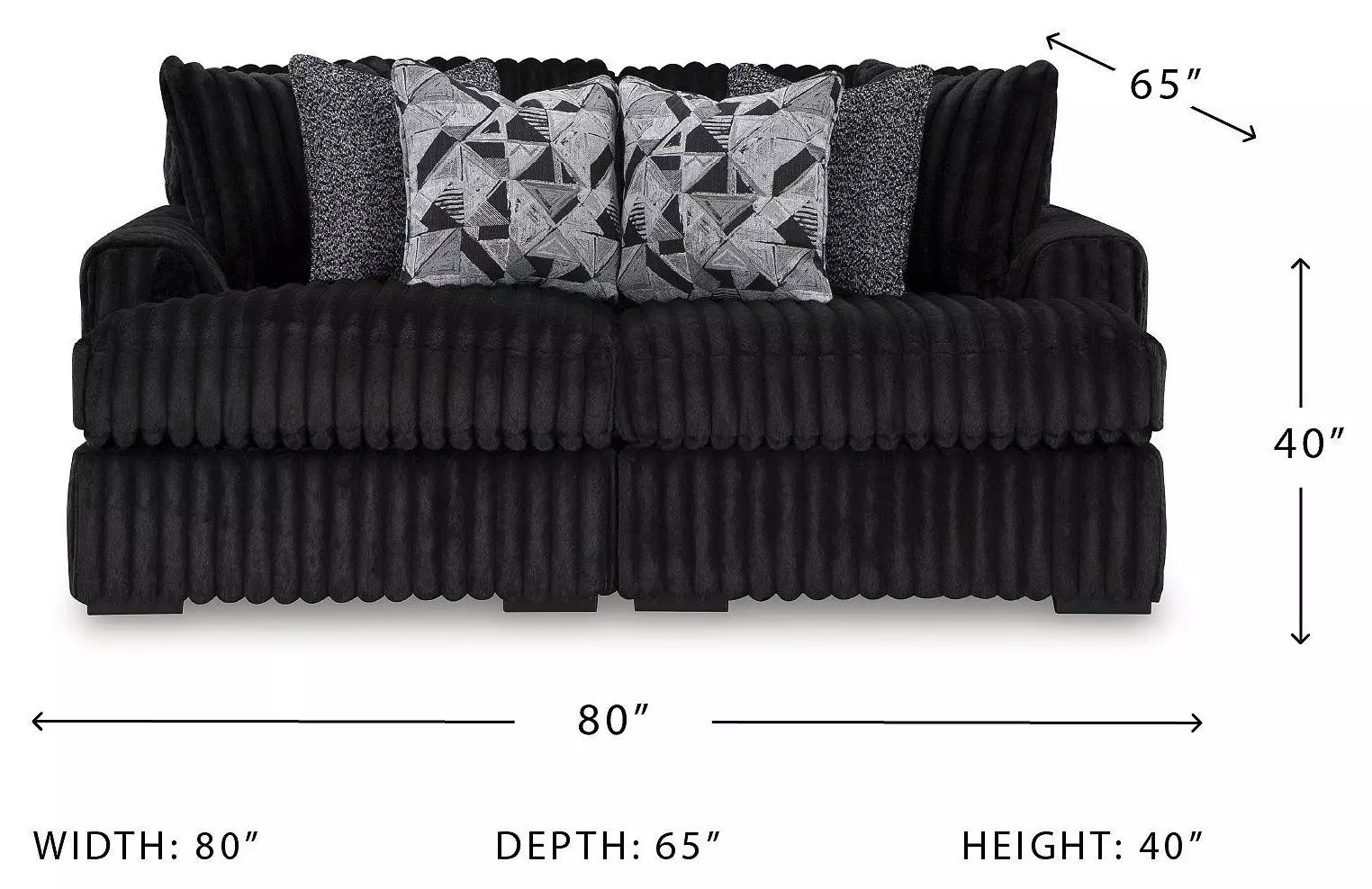 Midnight Madness Onyx Black Super Chaise