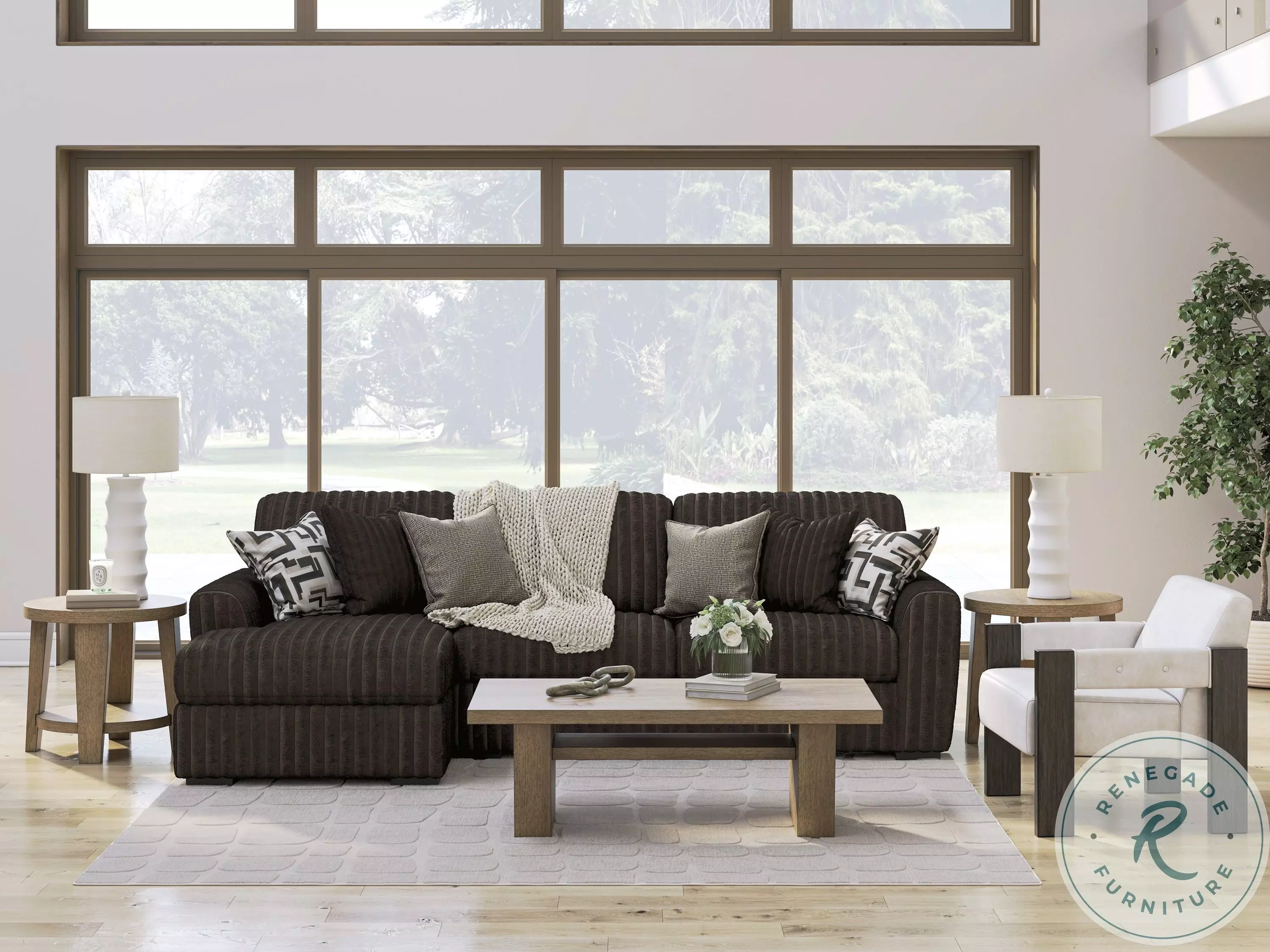 【CLASSICO】 Mezzo Stadium Brown / FLCCDA2U36 Midnight Madness Chocolate Brown Modular Sectional from