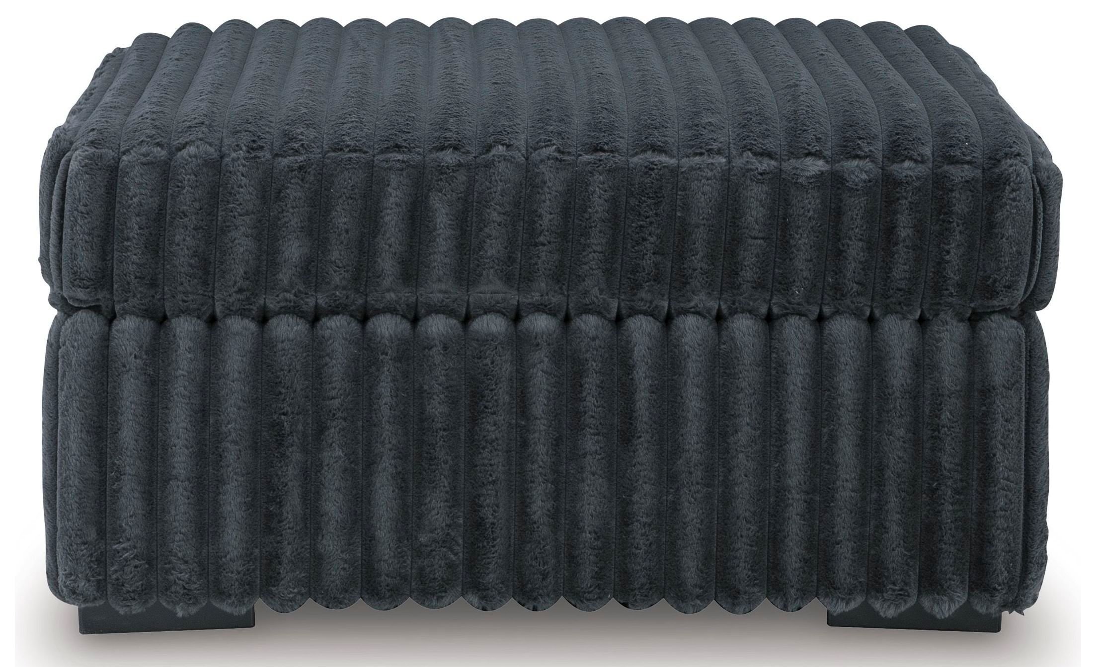 Midnight Madness Gunmetal Oversized Accent Ottoman From Ashley