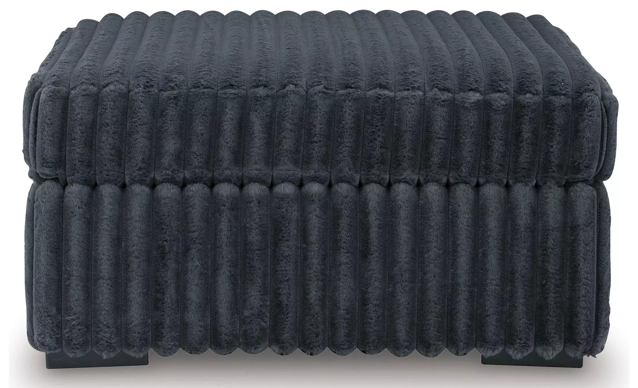 Midnight Madness Gunmetal Oversized Accent Ottoman From Ashley