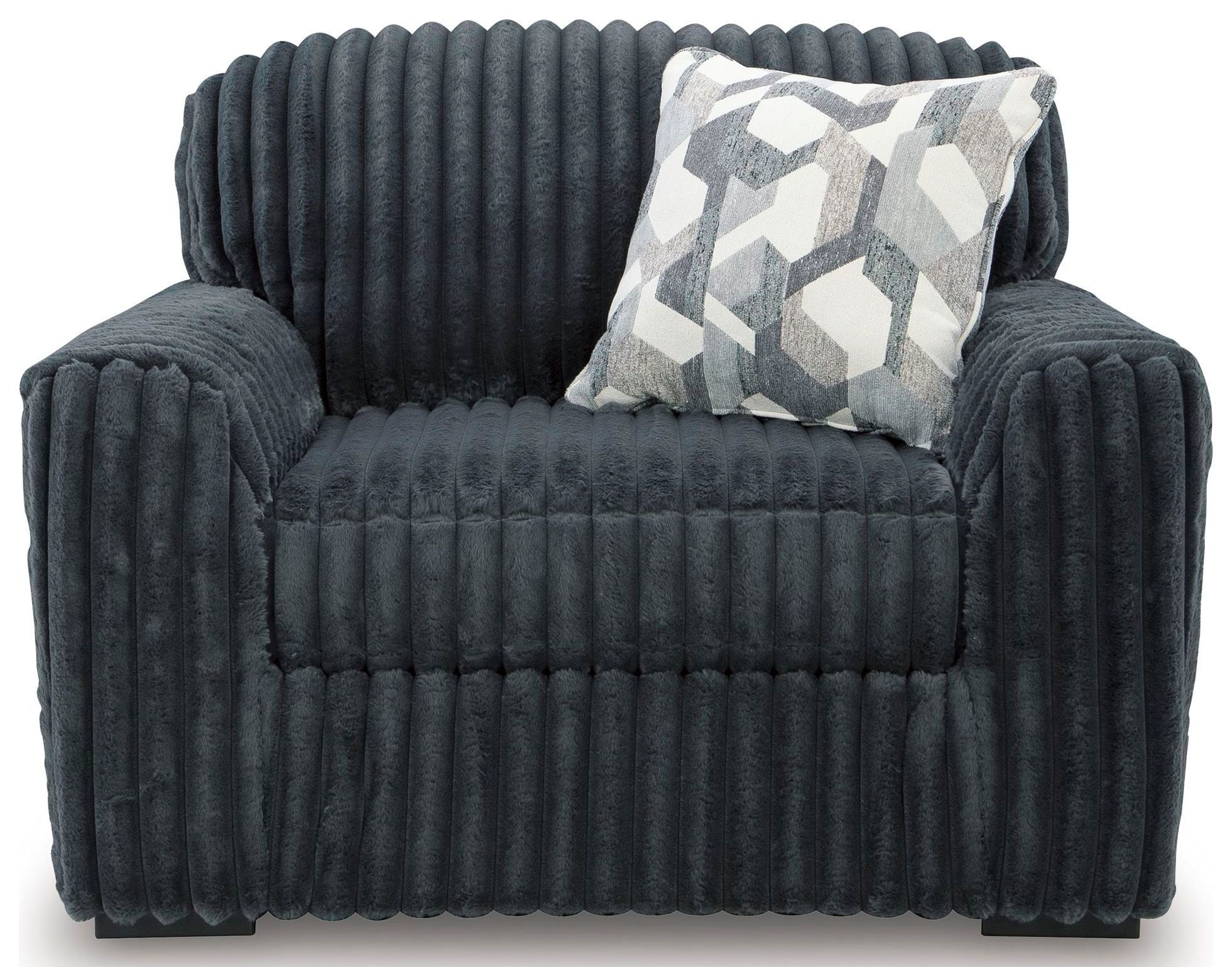 Midnight Madness Gunmetal Oversized Chair From Ashley Furniture
