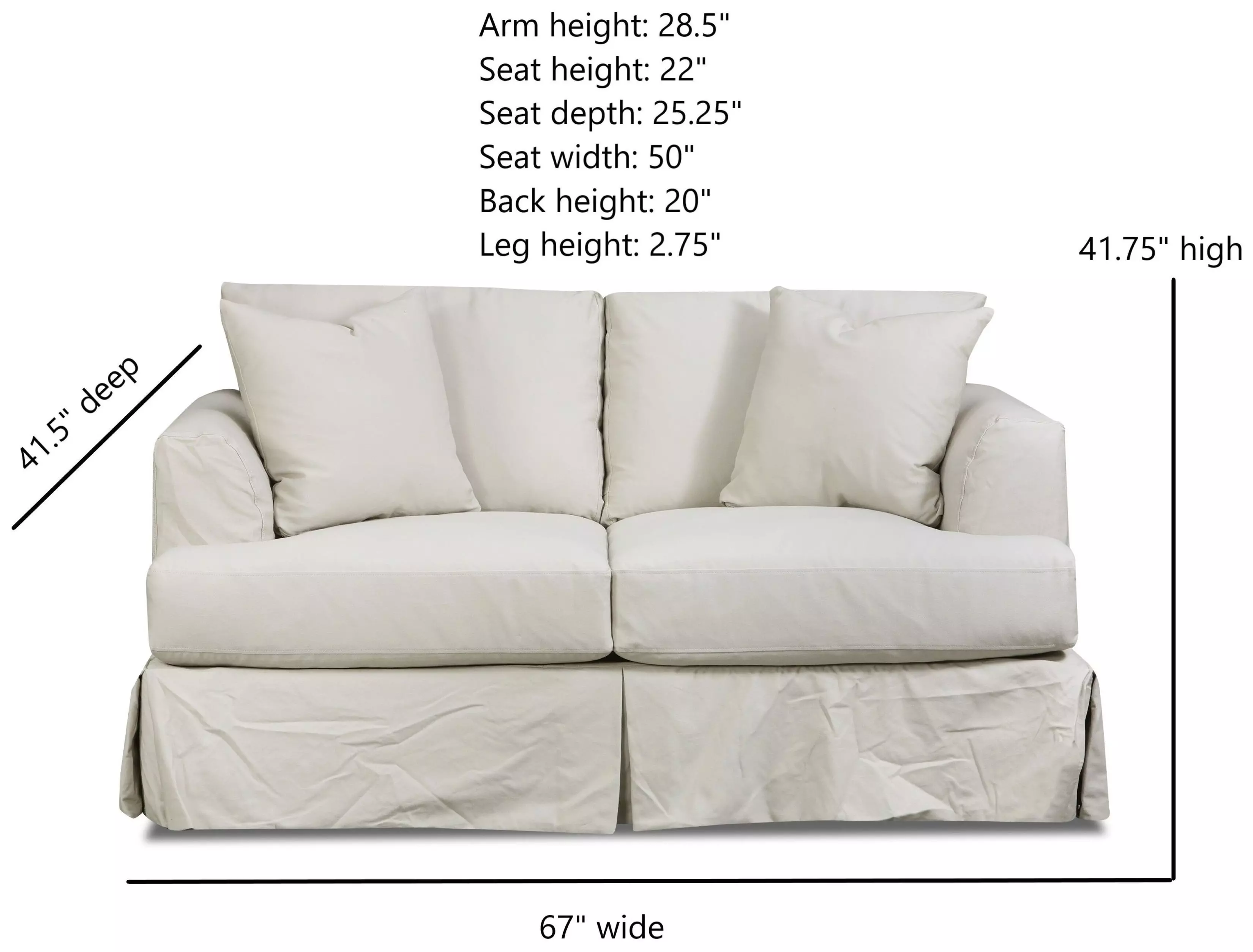 Sutton Sand 67" Loveseat