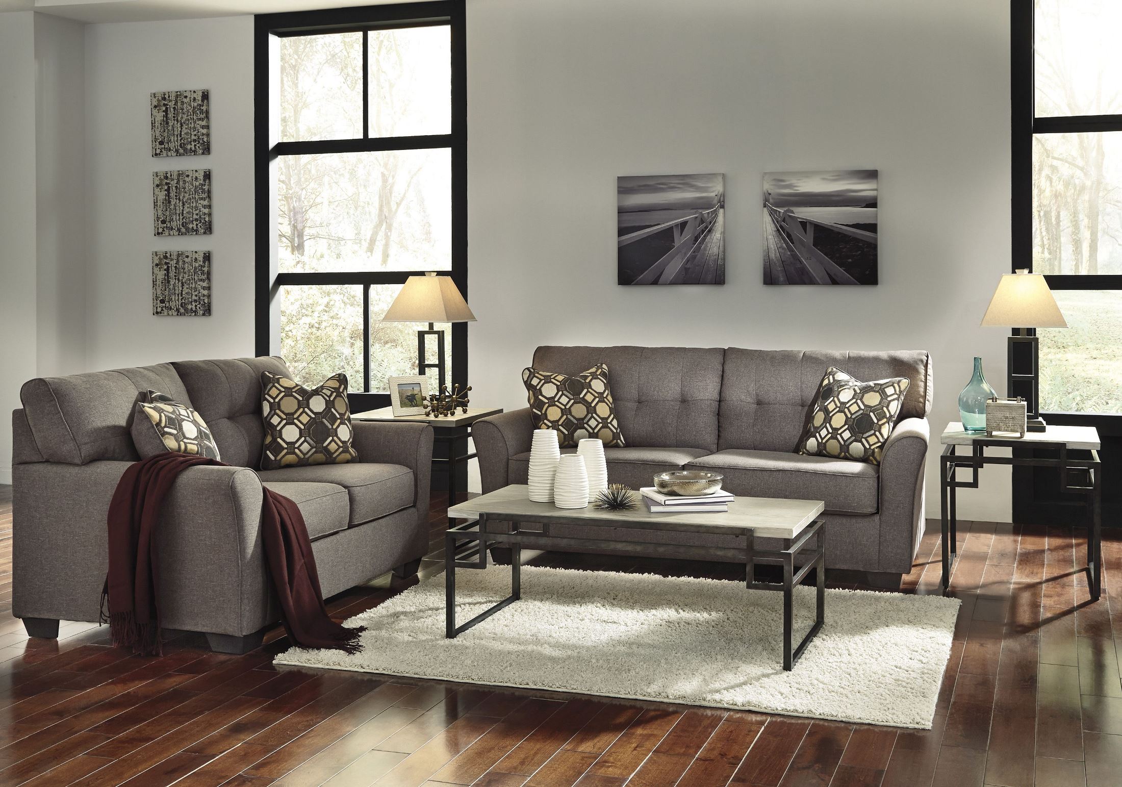 Tibbee Slate Living Room Set From Ashley Homegallerystore Com