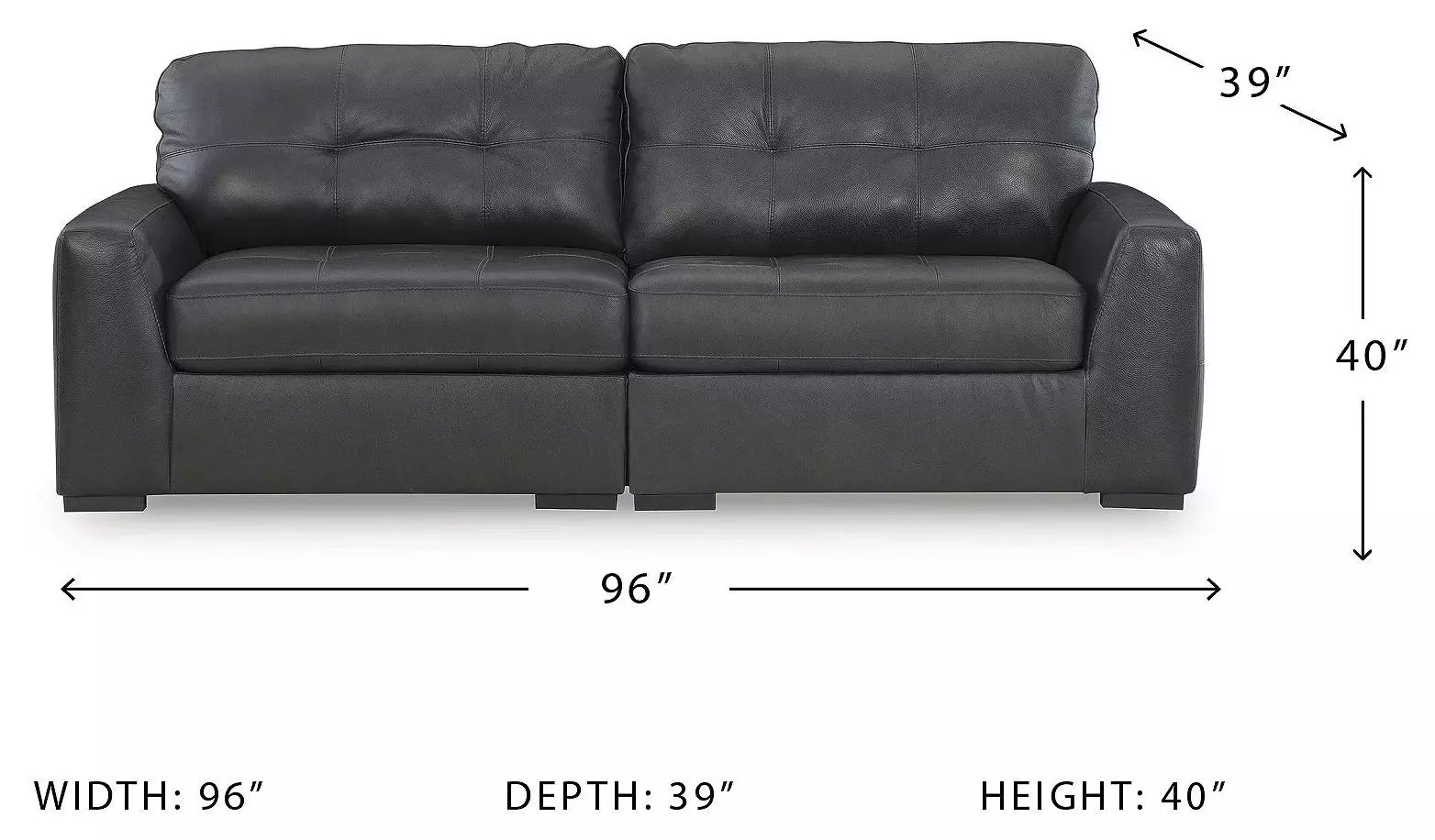 Brindley Pier Fog Modular 96" Loveseat