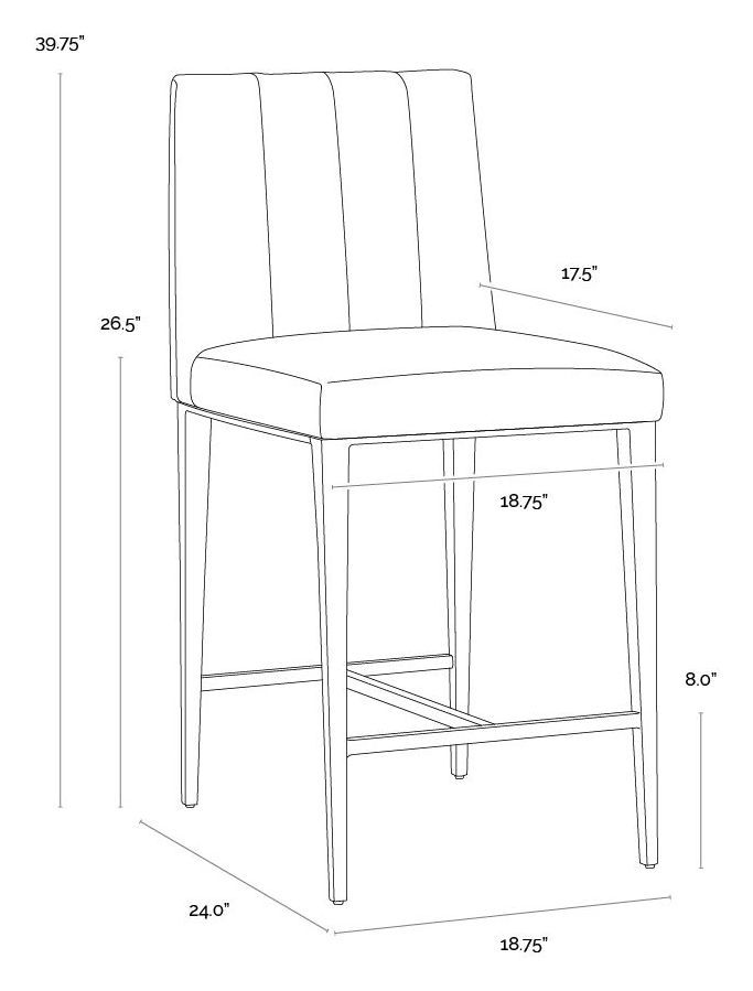 Hadwin Ivanhoe Mineral Upholstered Counter Height Stool