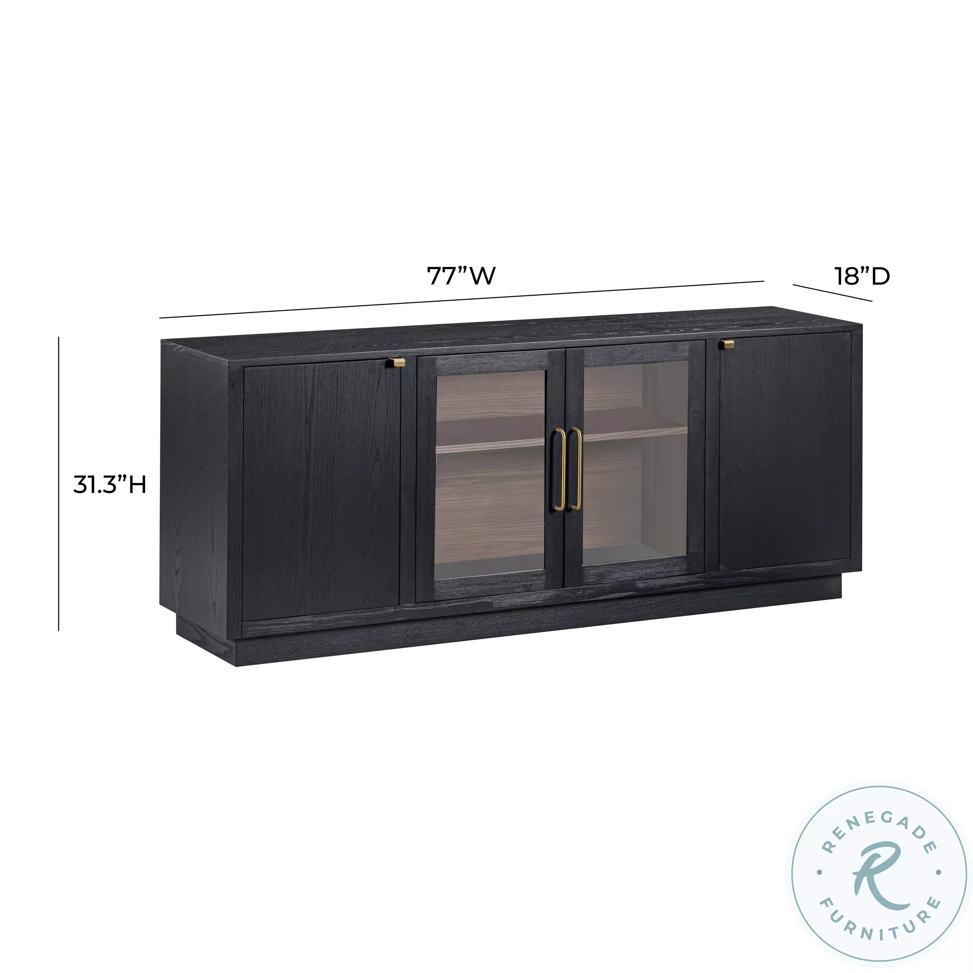 Marlow Black Wood Console