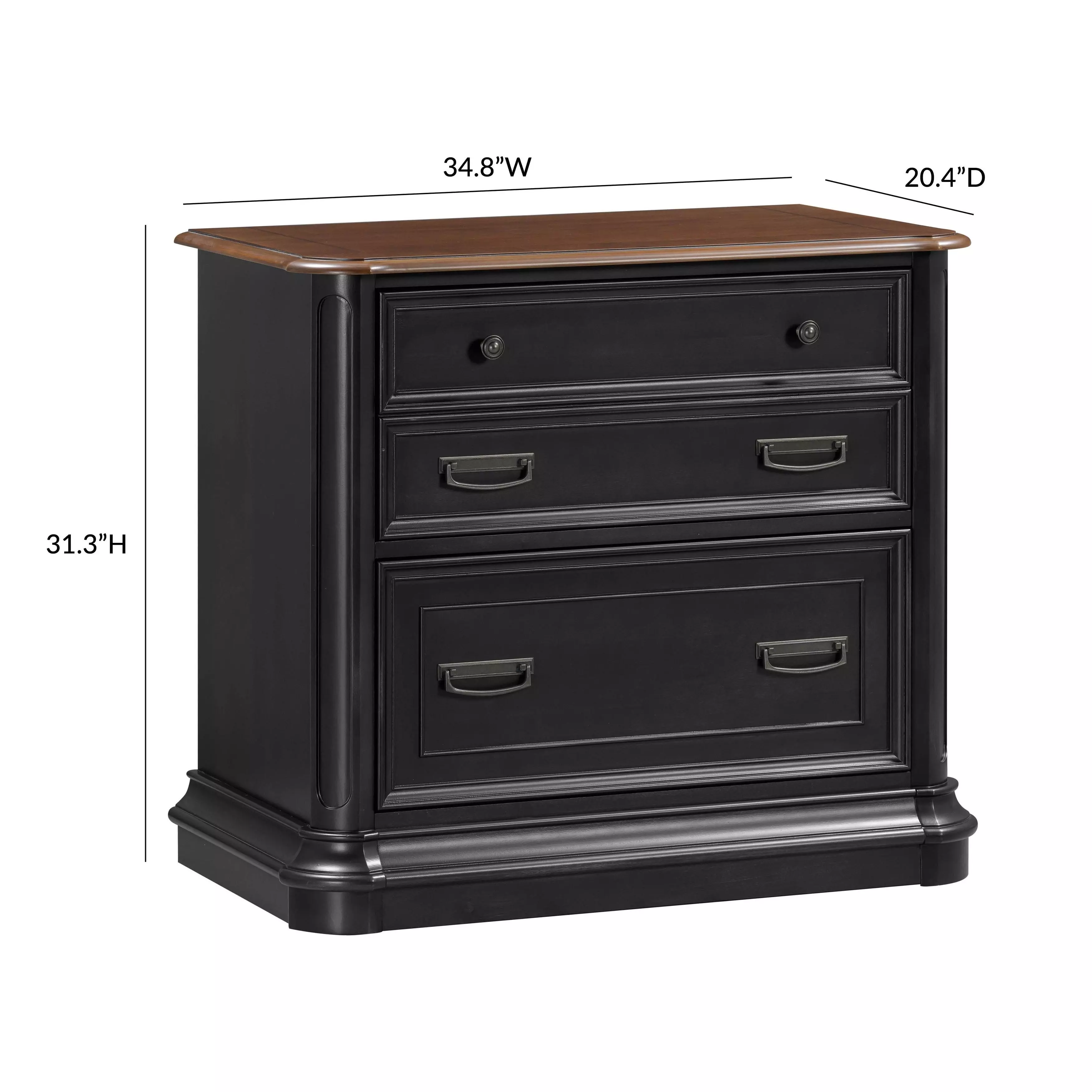 Roanoke Black File Cabinet